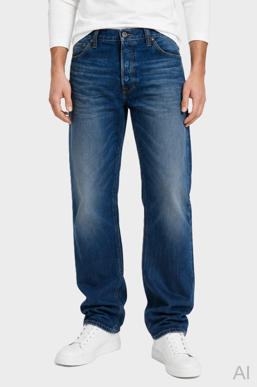 MASTERCRAFT UNION Limited Edo Straight Fit Jeans in Ritchi Mid Vintage