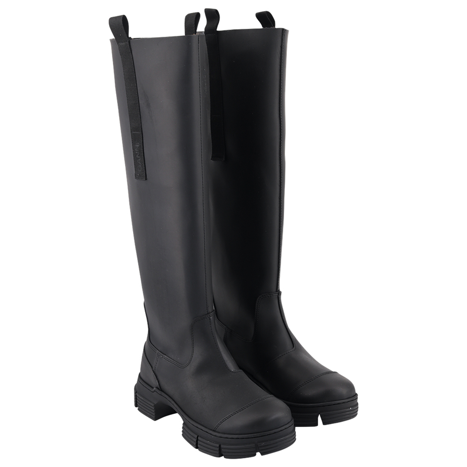 Ganni Recycled Rubber Country Boot Black