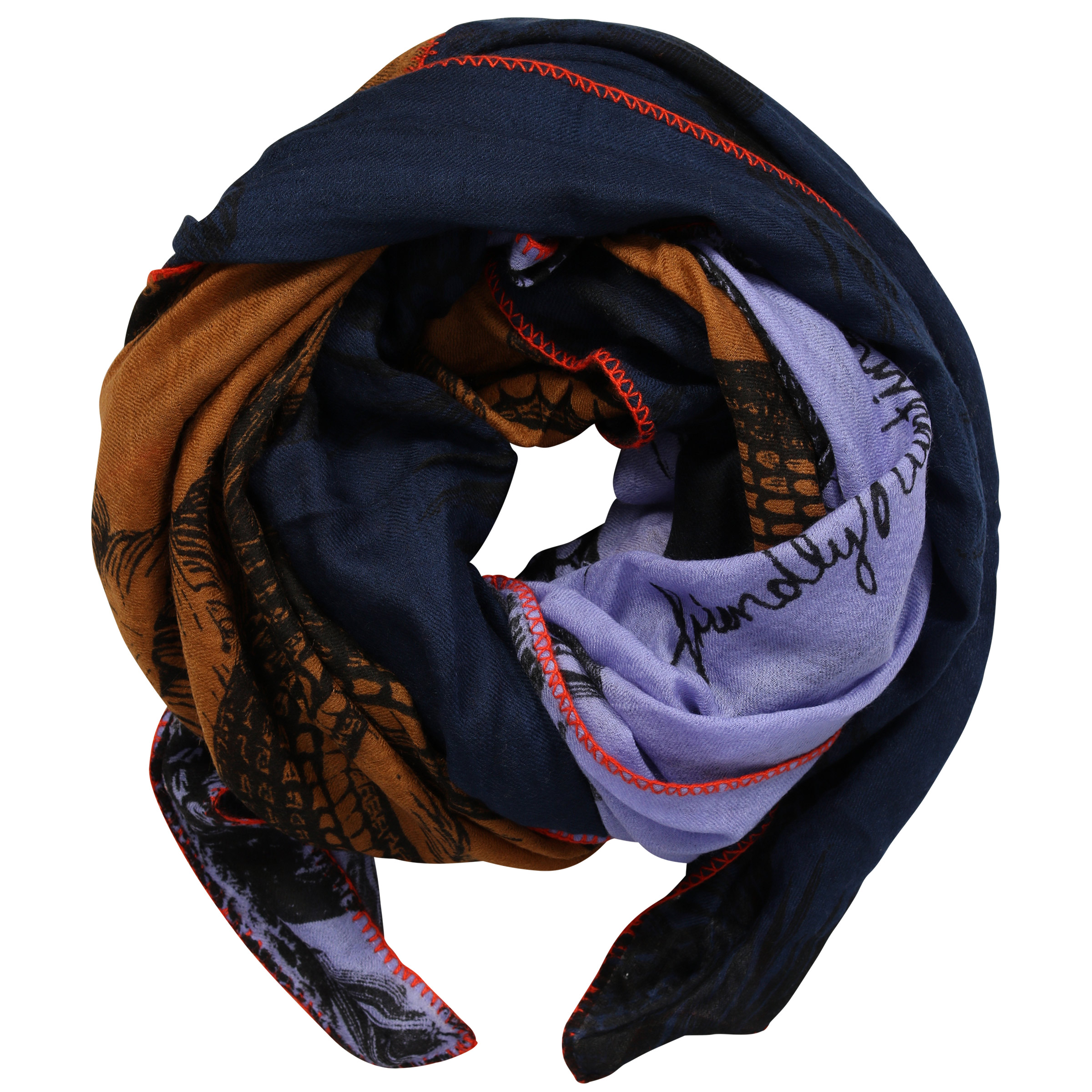 Friendly Hunting Cahmere Patch Scarf Multicolour
