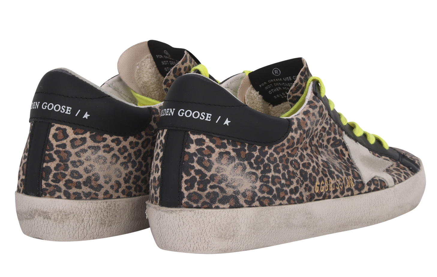 Golden Goose Sneaker Superstar Leopard Suede Upper Suede Star Leather Heel