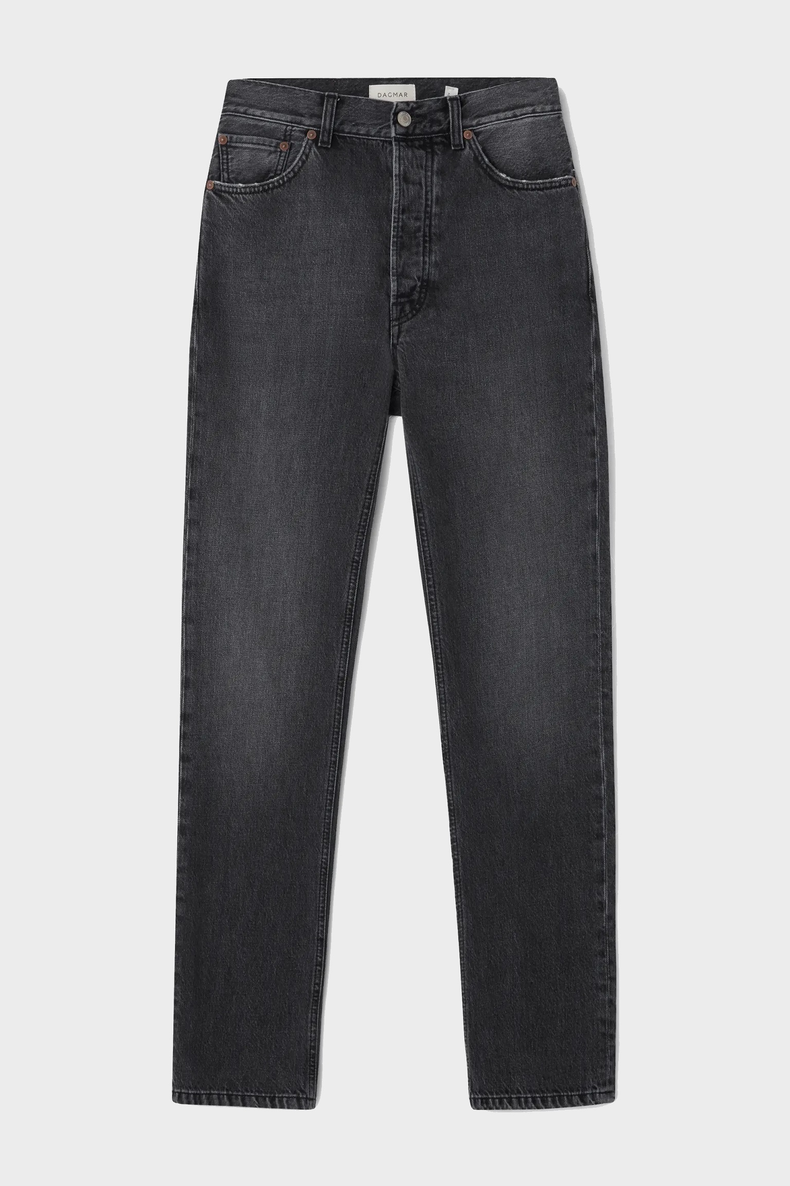 DAGMAR Straight Leg Jeans in Dark Grey