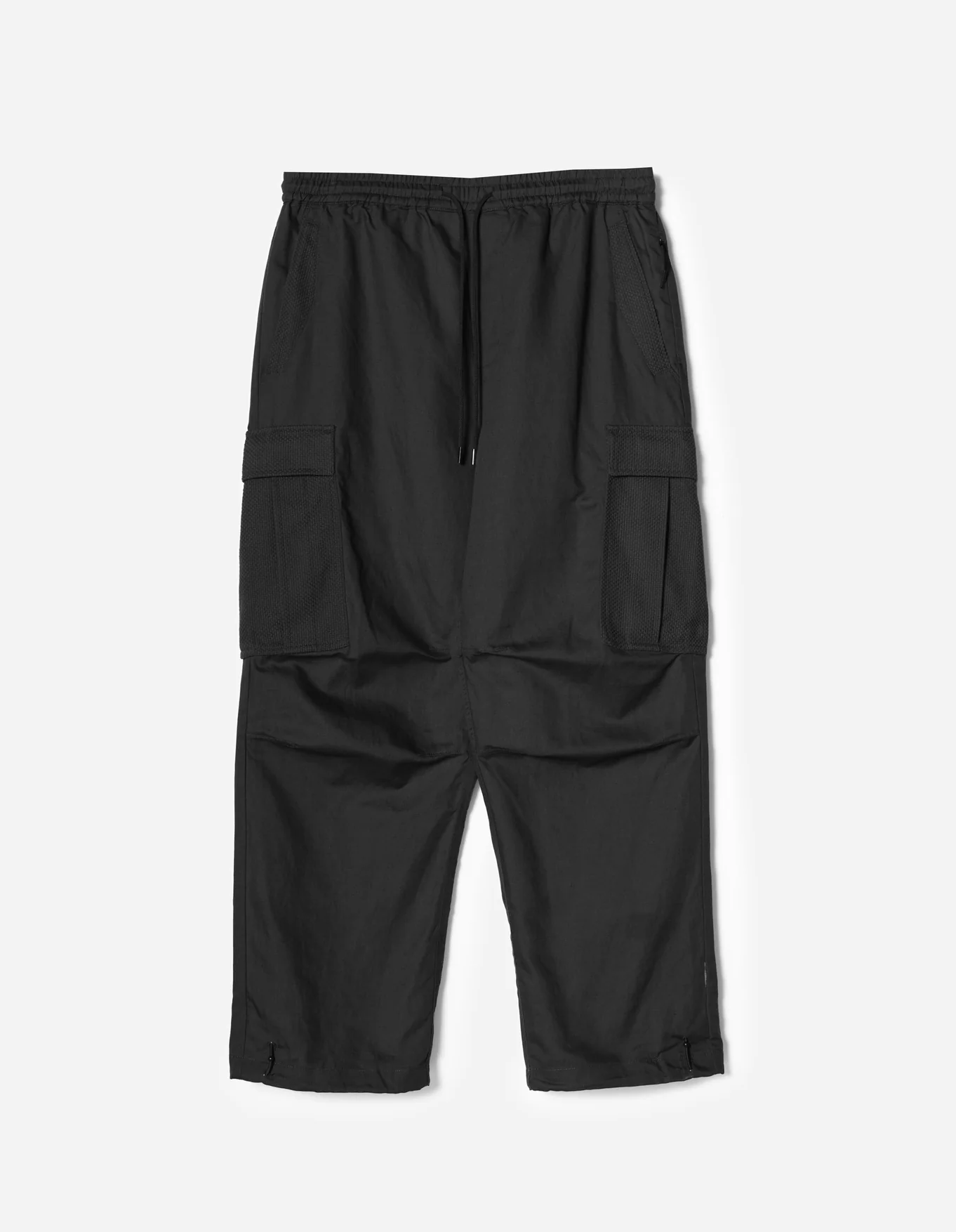 MAHARISHI 7110 Hemp Utility Cargo Track Pants in Black