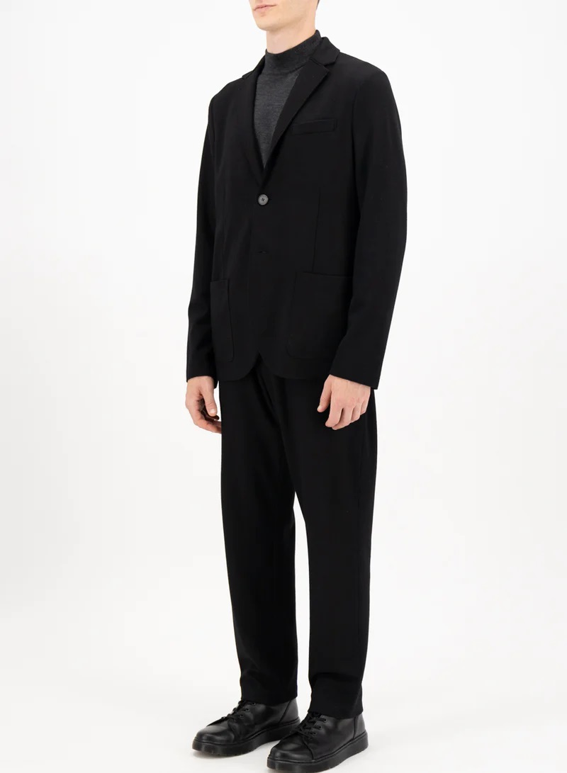 HARRIS WHARF Wool Jacket in Black 46