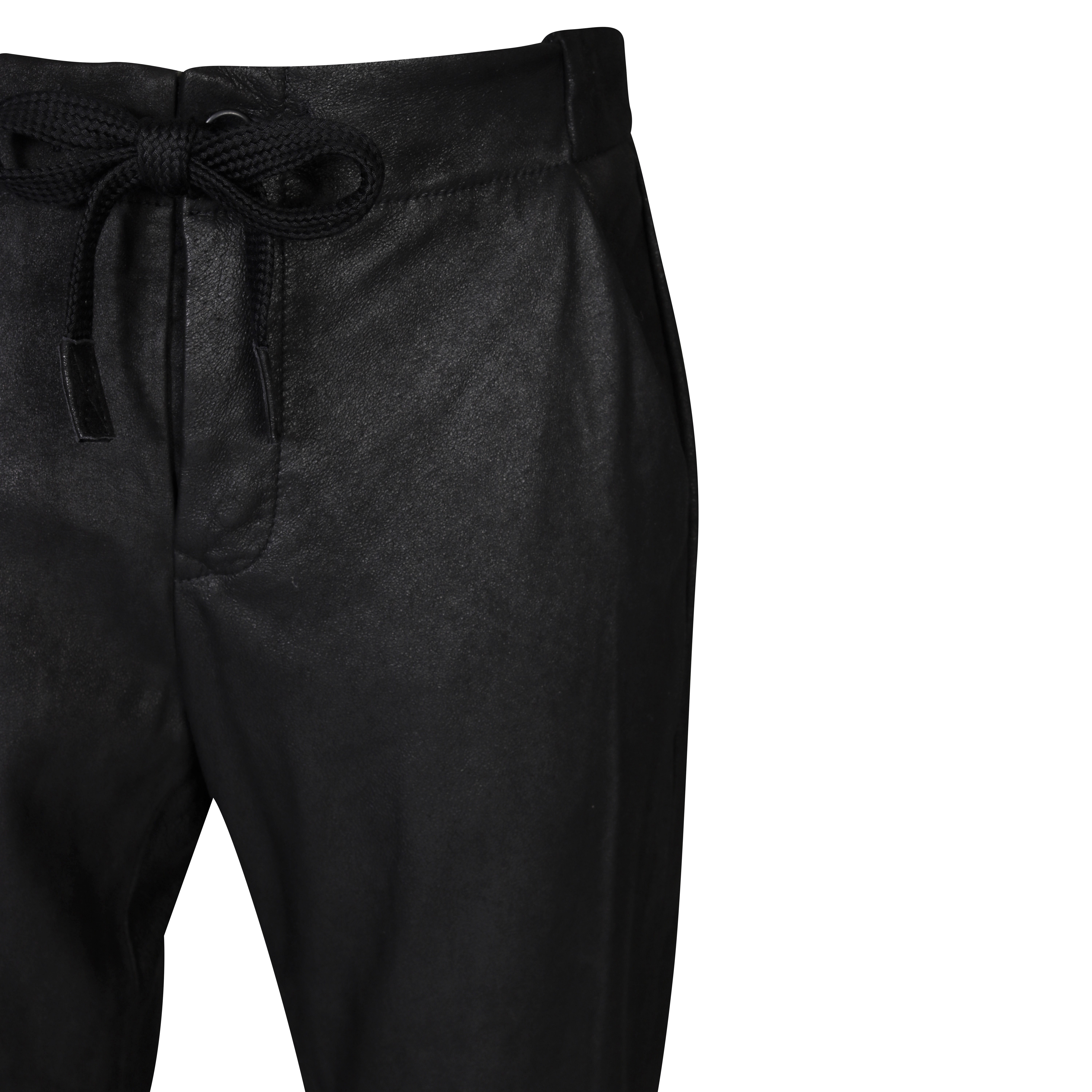 Hannes Roether Leather Pant in Black