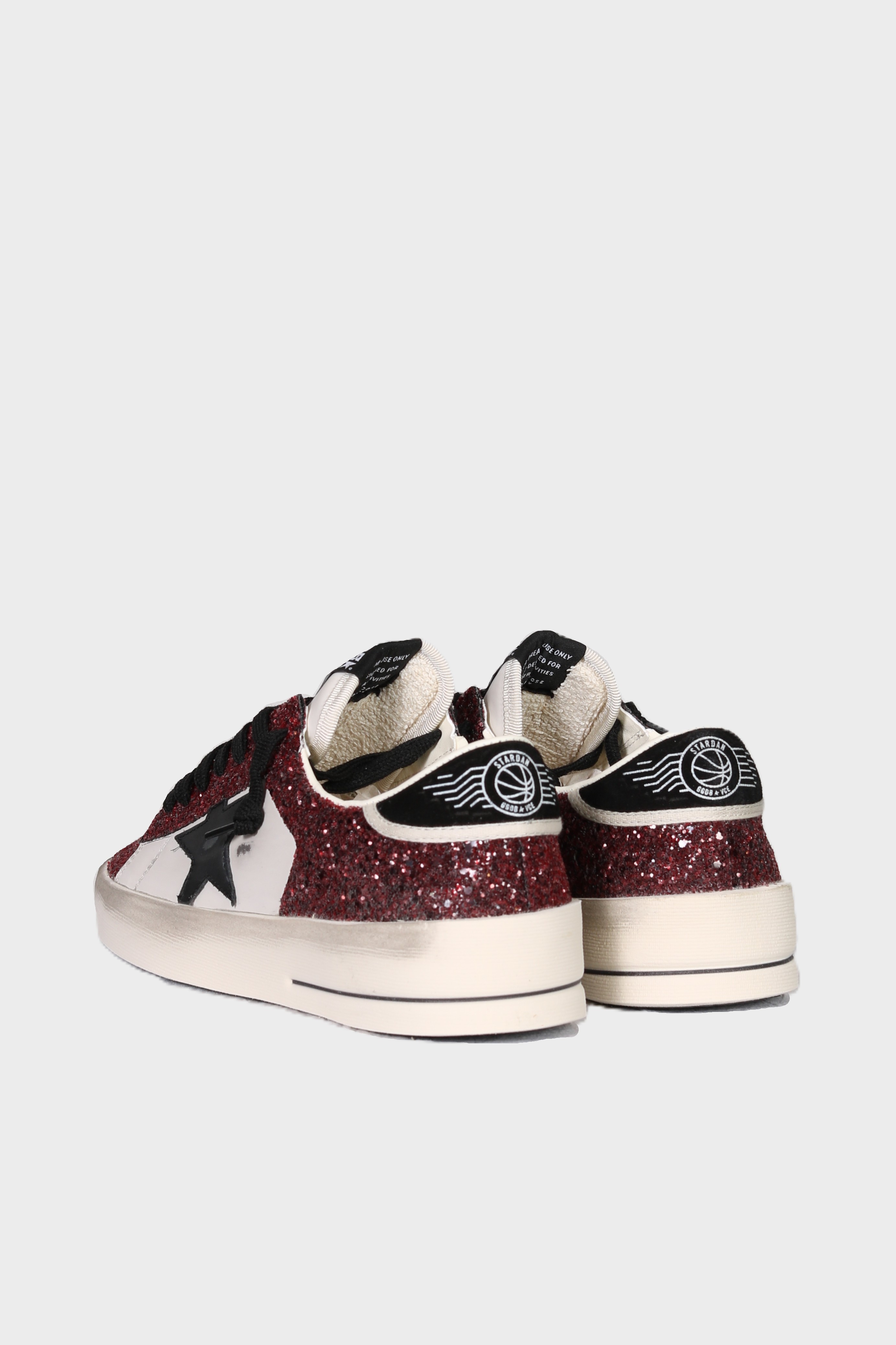 GOLDEN GOOSE Stardan in Bordeaux/Black/White