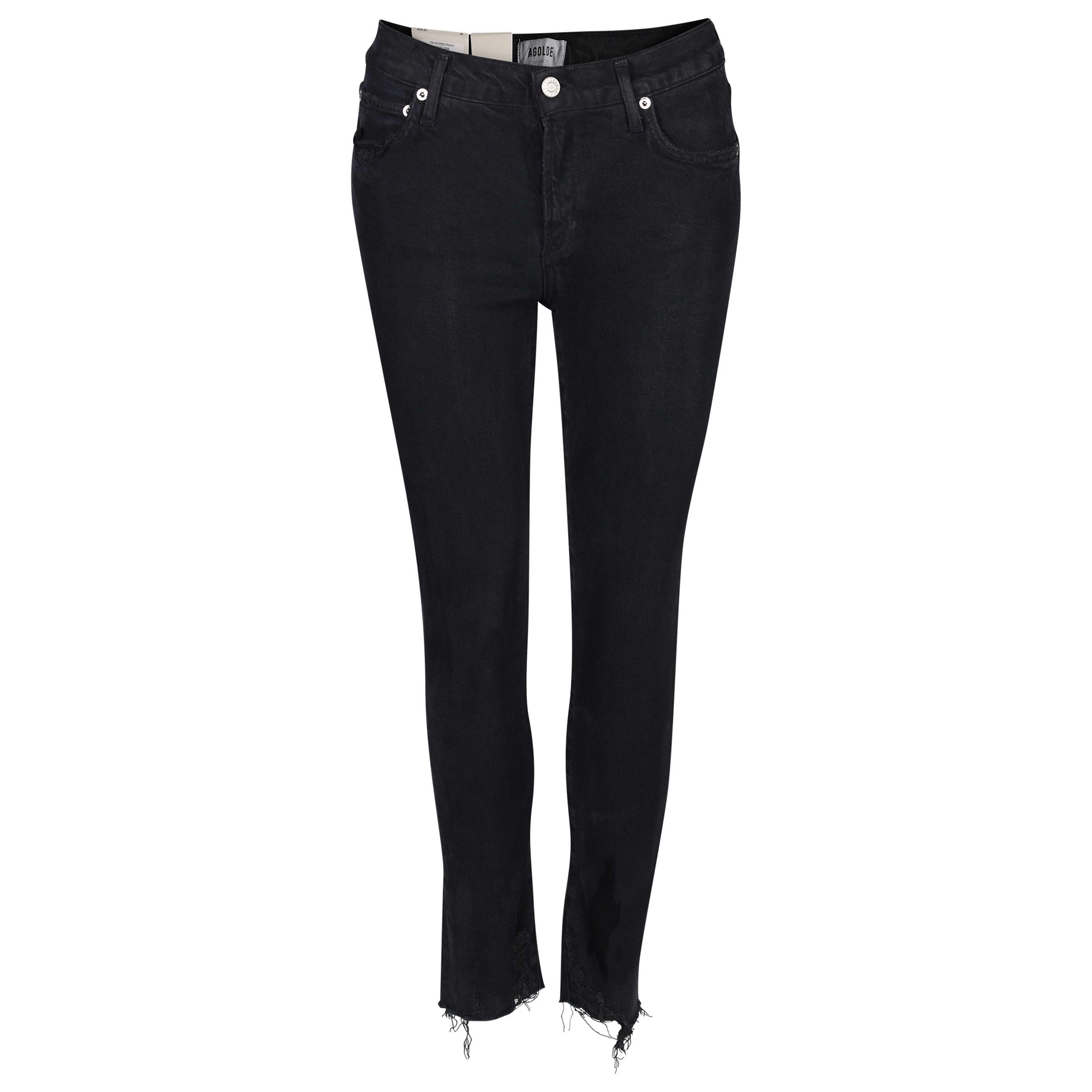 Agolde Jeans Toni Mid Rise Straight in Vintage Black 23