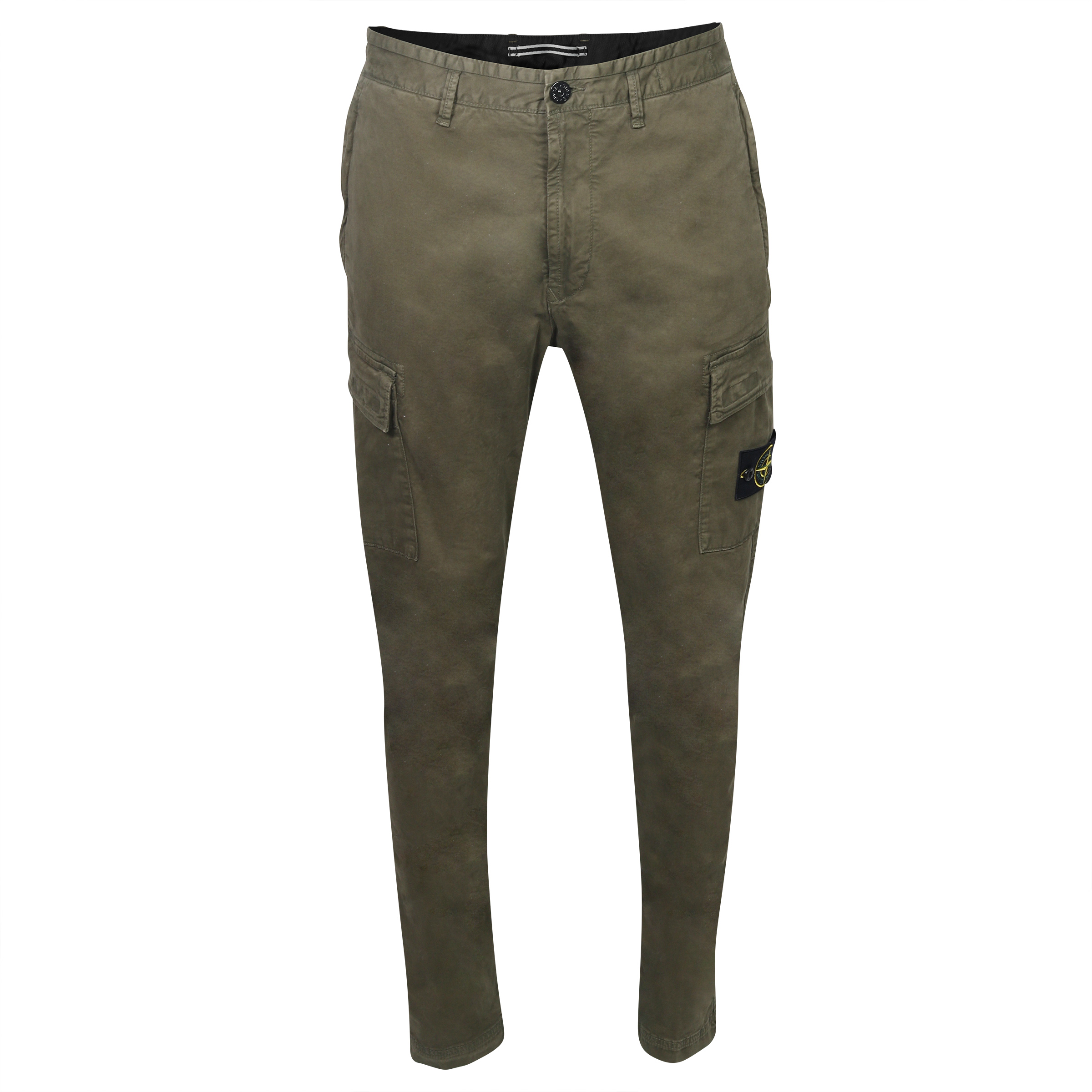 Stone Island Washed Cotton Cargo Pant Olive 38