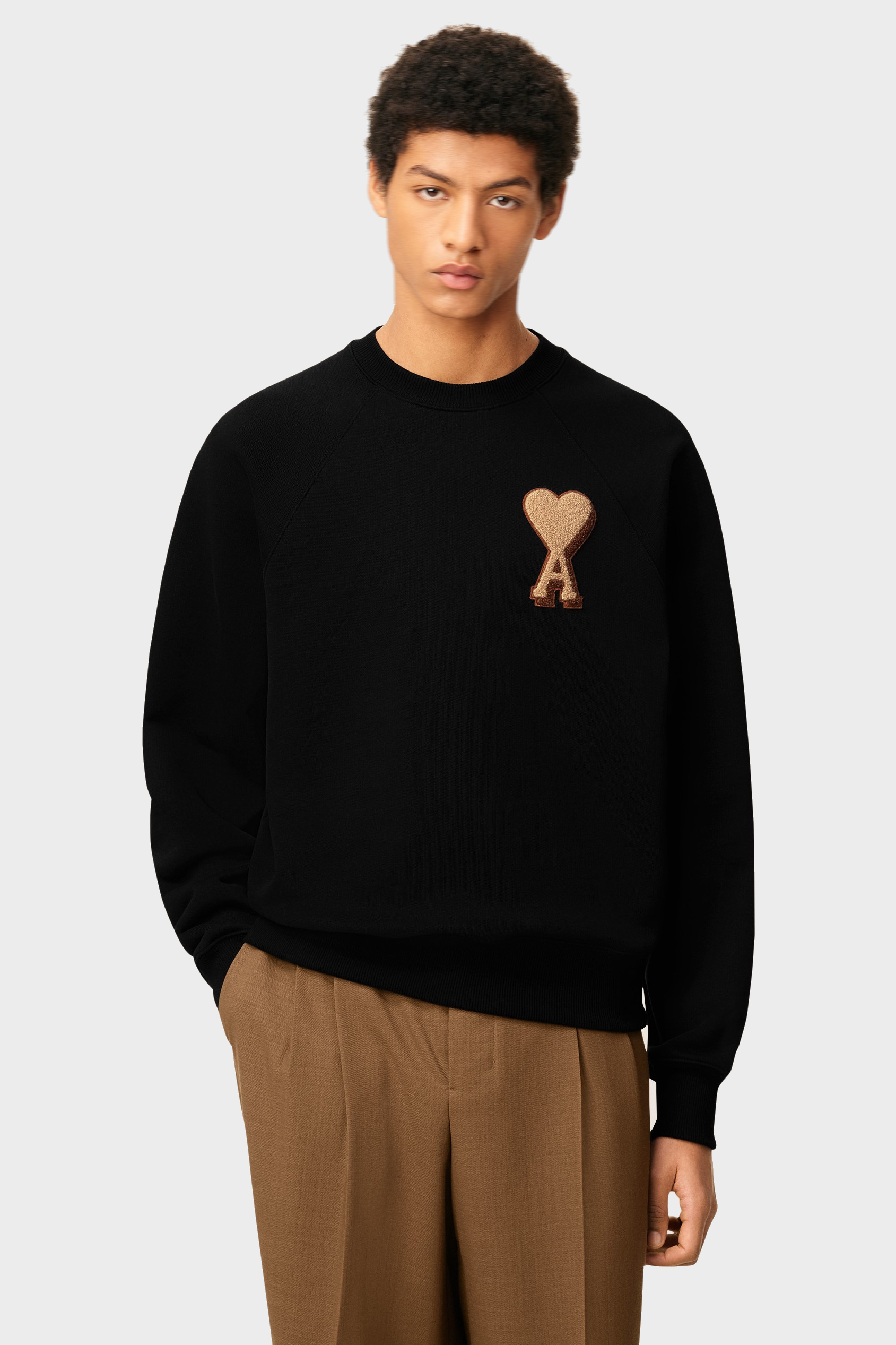 AMI PARIS de Coeur Big Logo Sweatshirt in Black