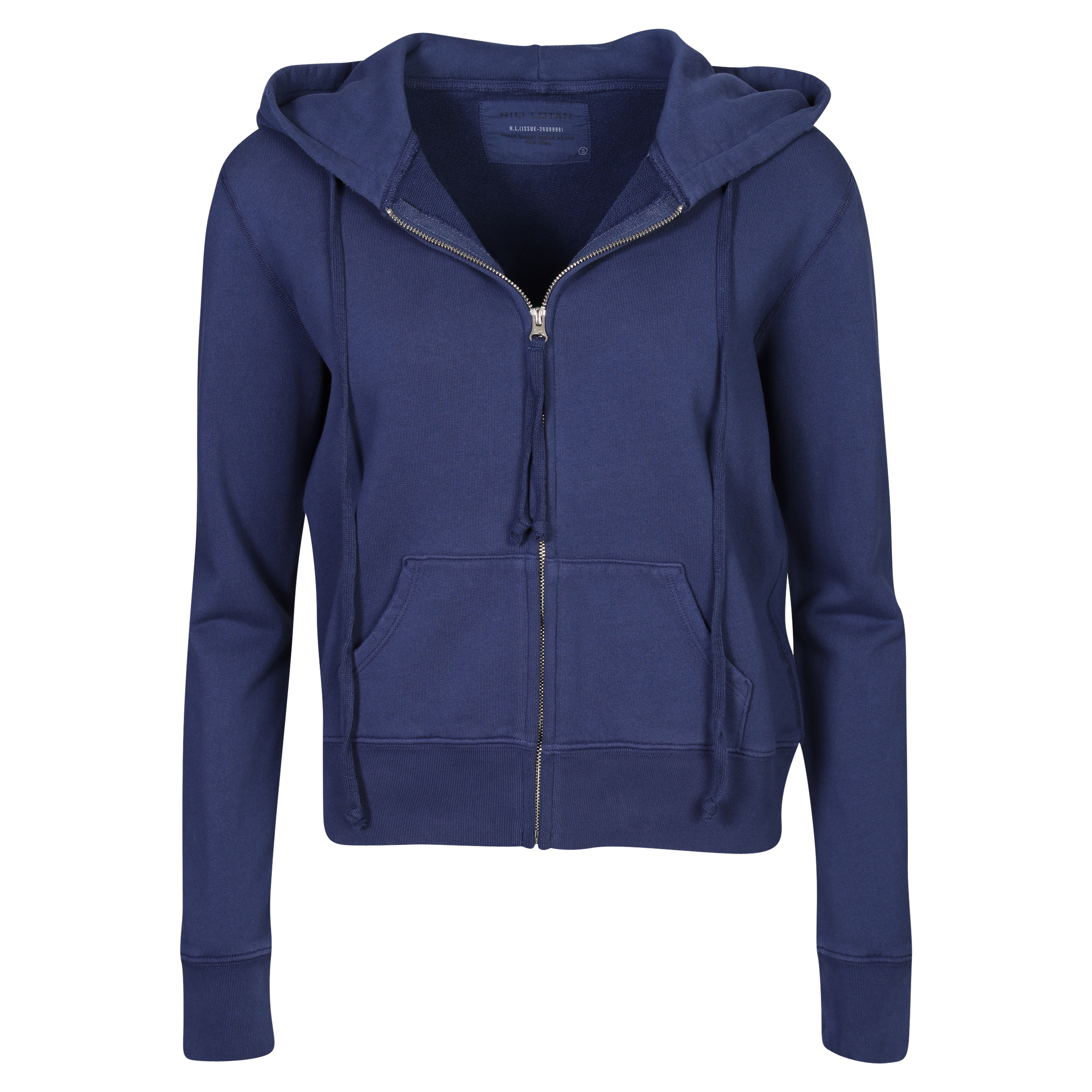 Nili Lotan Zip Hoodie Callie in Marine Blue