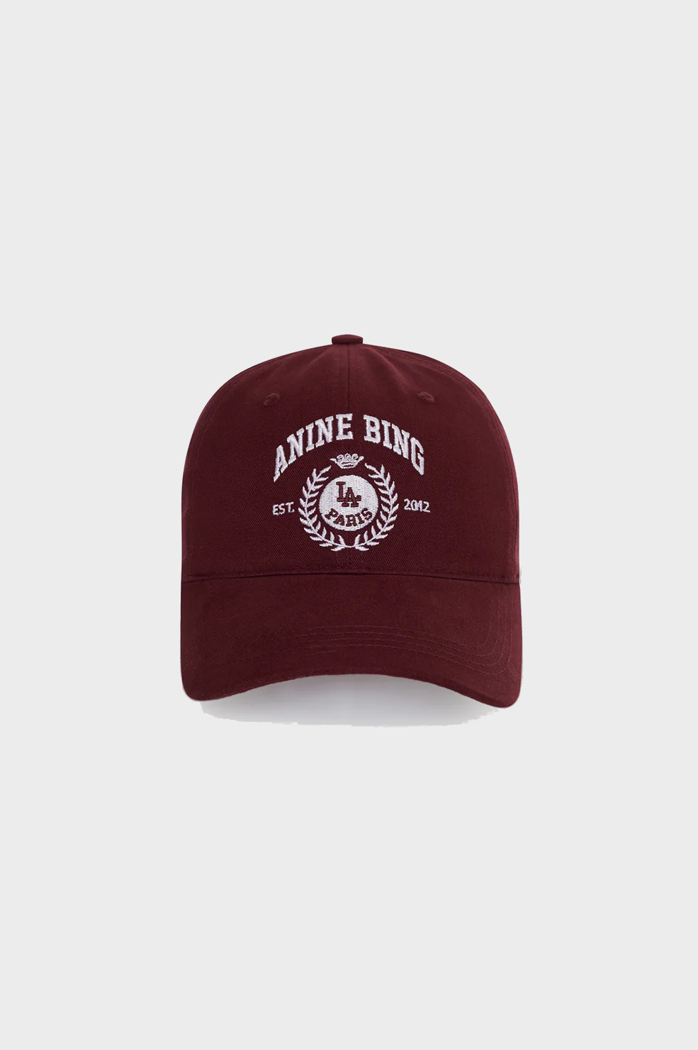 ANINE BING One Jeremy Baseball Collegiate Cap in Bordeaux