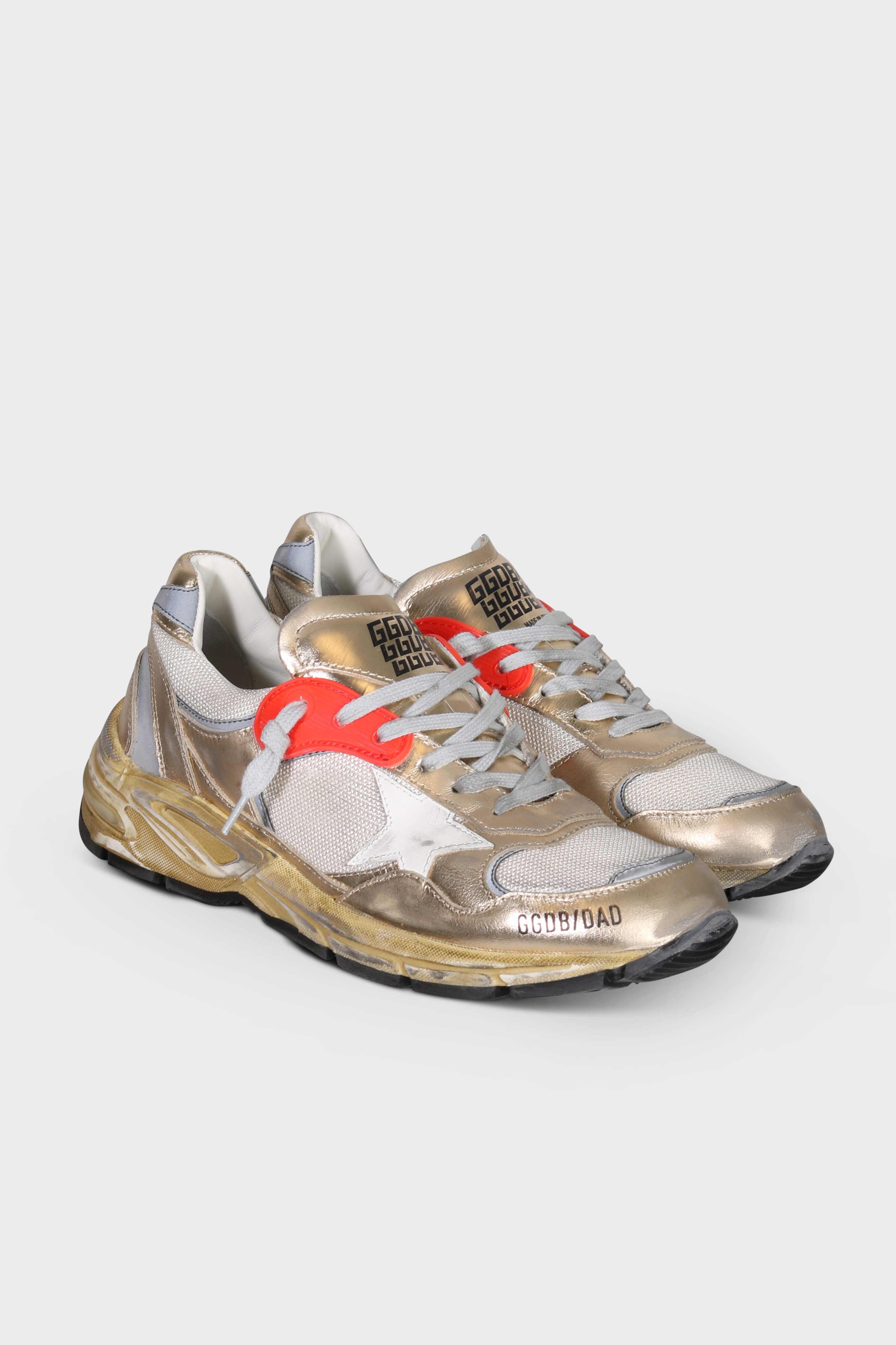 GOLDEN GOOSE Dad-Star in Gold/Cream/Optic White
