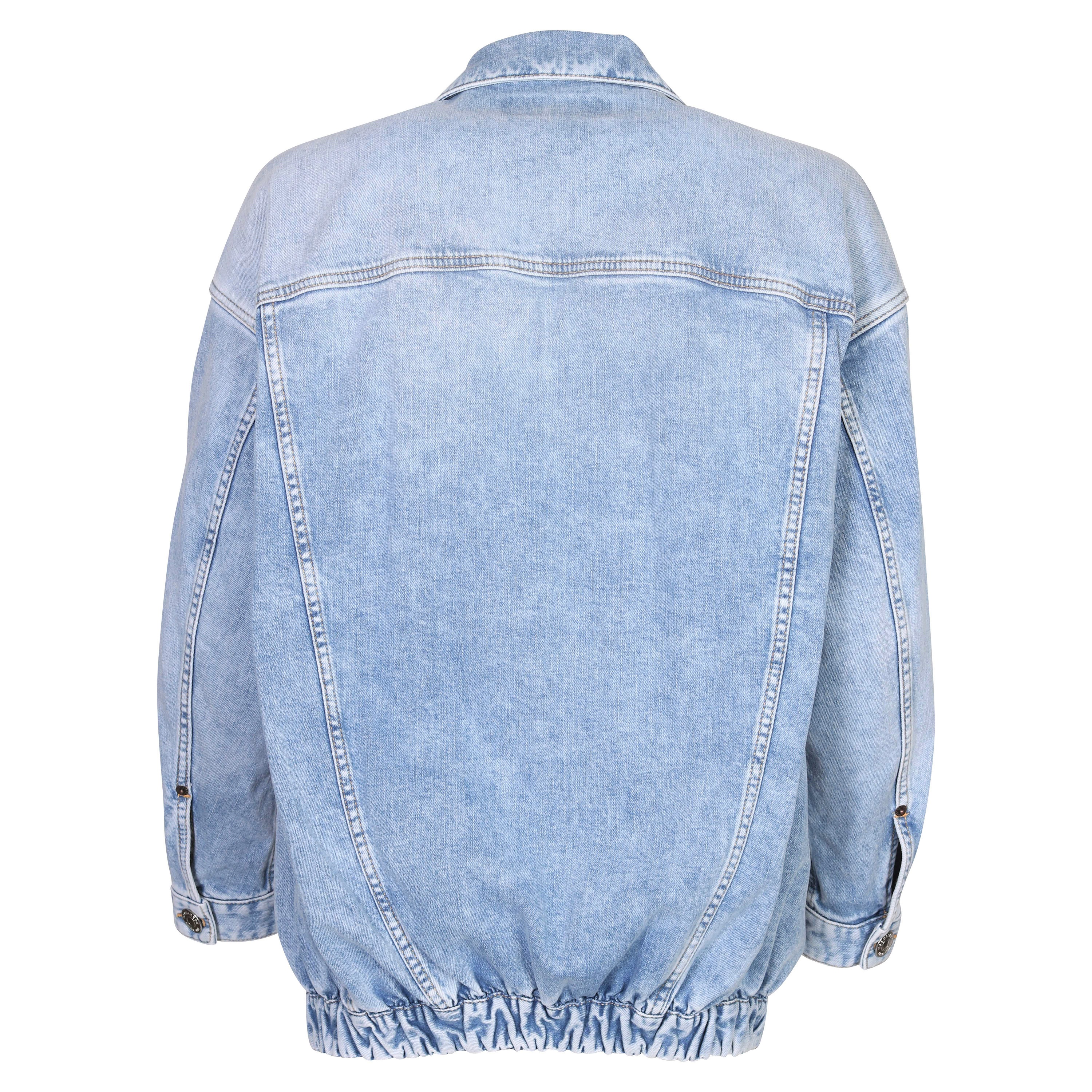 Dsquared Oversized Denim Jacket Light Blue Washed