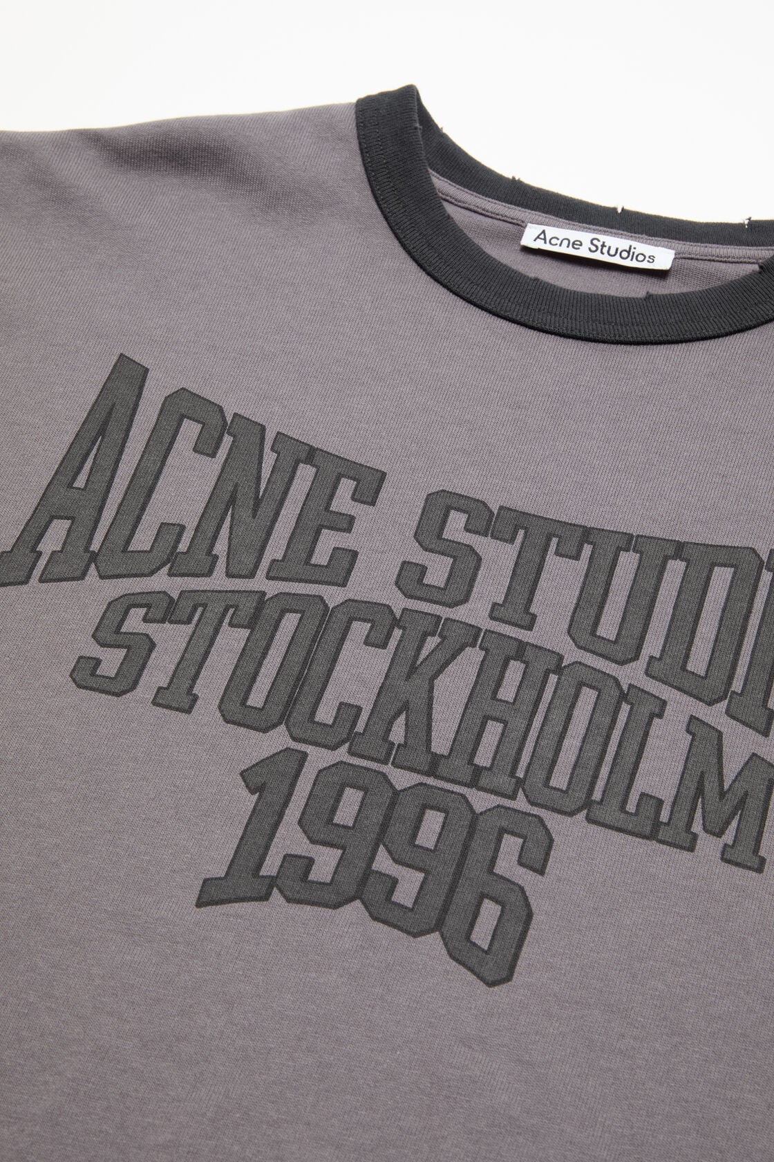 ACNE STUDIOS Printed Longsleeve in Purple Grey