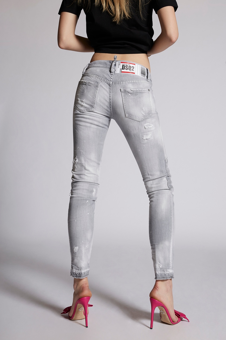 Dsquared Jeans Jennifer Light Grey Washed 46 IT / 40 DE