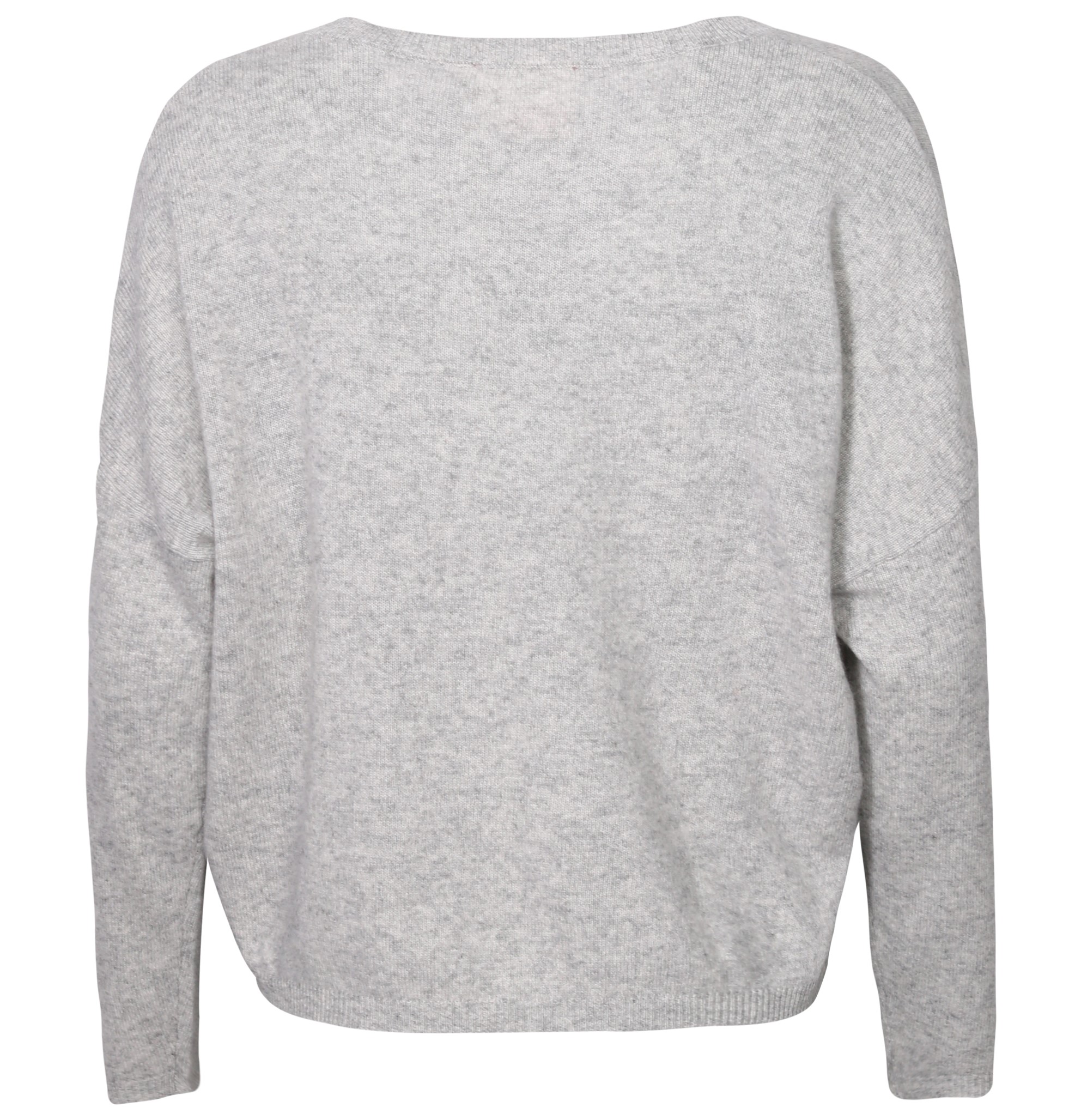 ABSOLUT CASHMERE V-Neck Sweater Alicia in Grey Melange XS