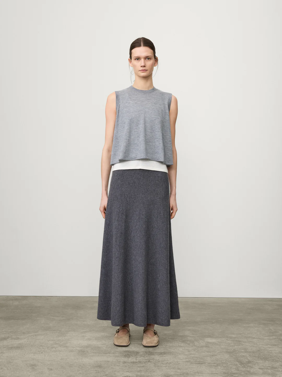 LISA YANG Cashmere Skirt in Graphite