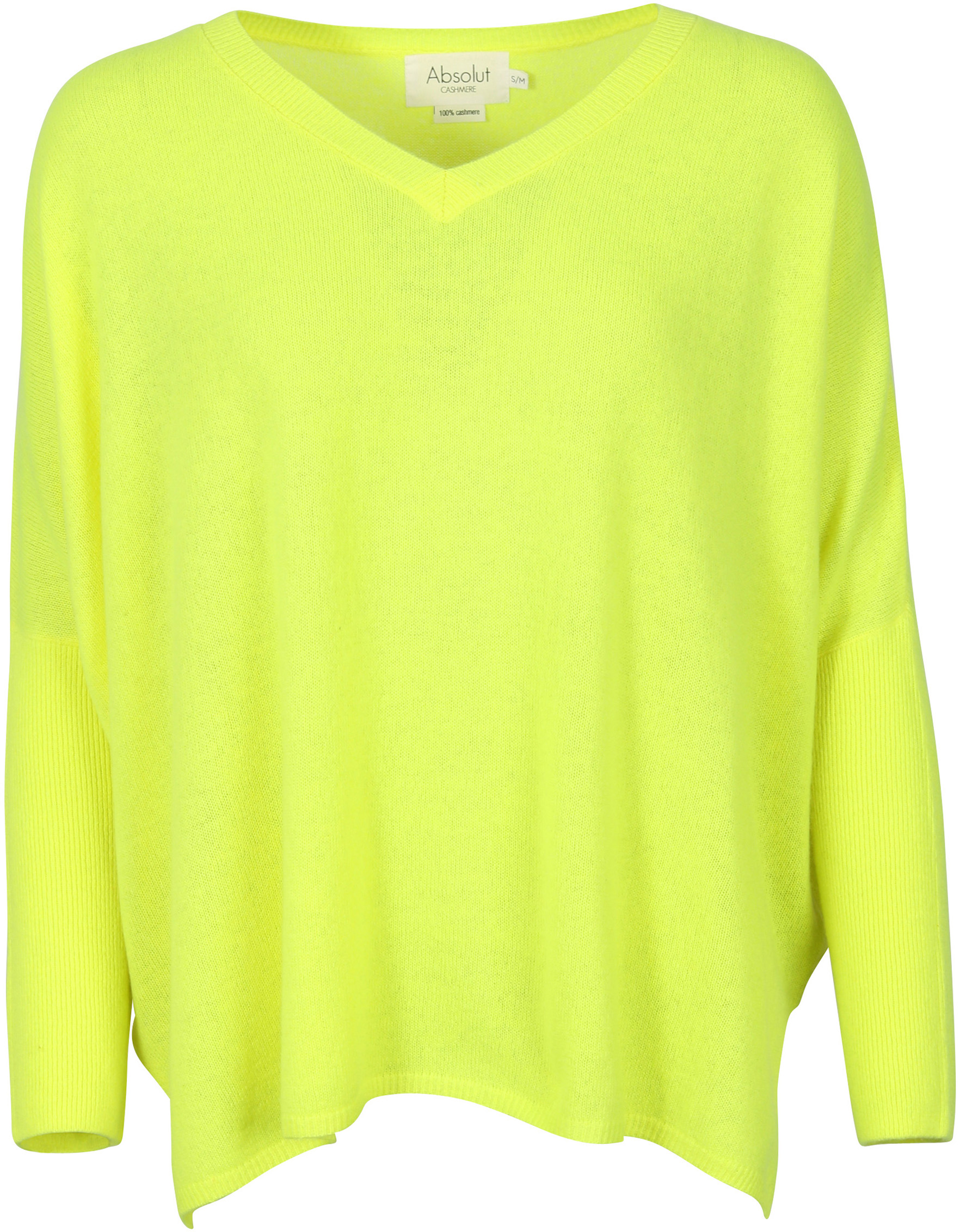 Absolut Cashmere V-Neck Pullover Fluo Yellow