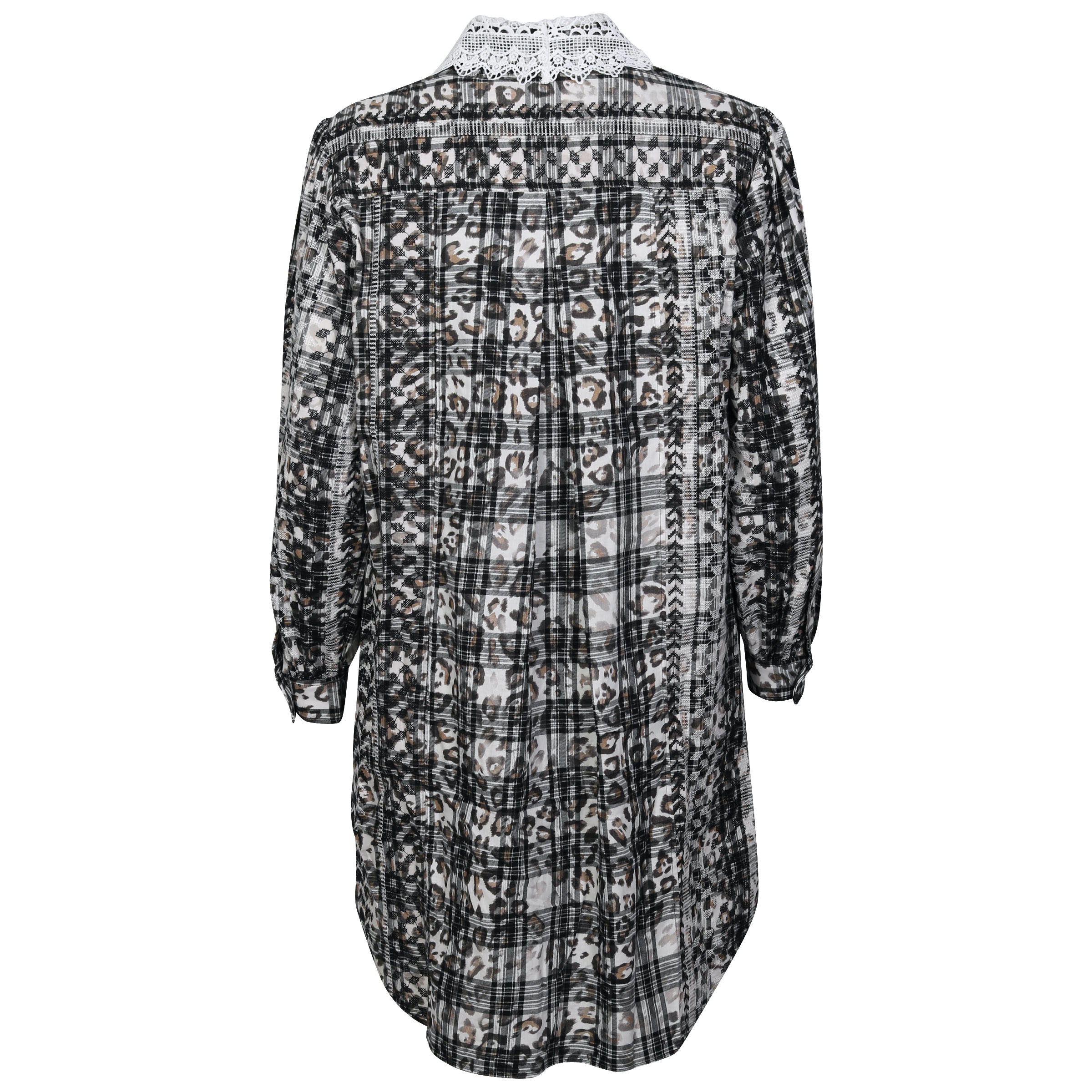 Lala Berlin Dress Patchworked Leo Embroidery L