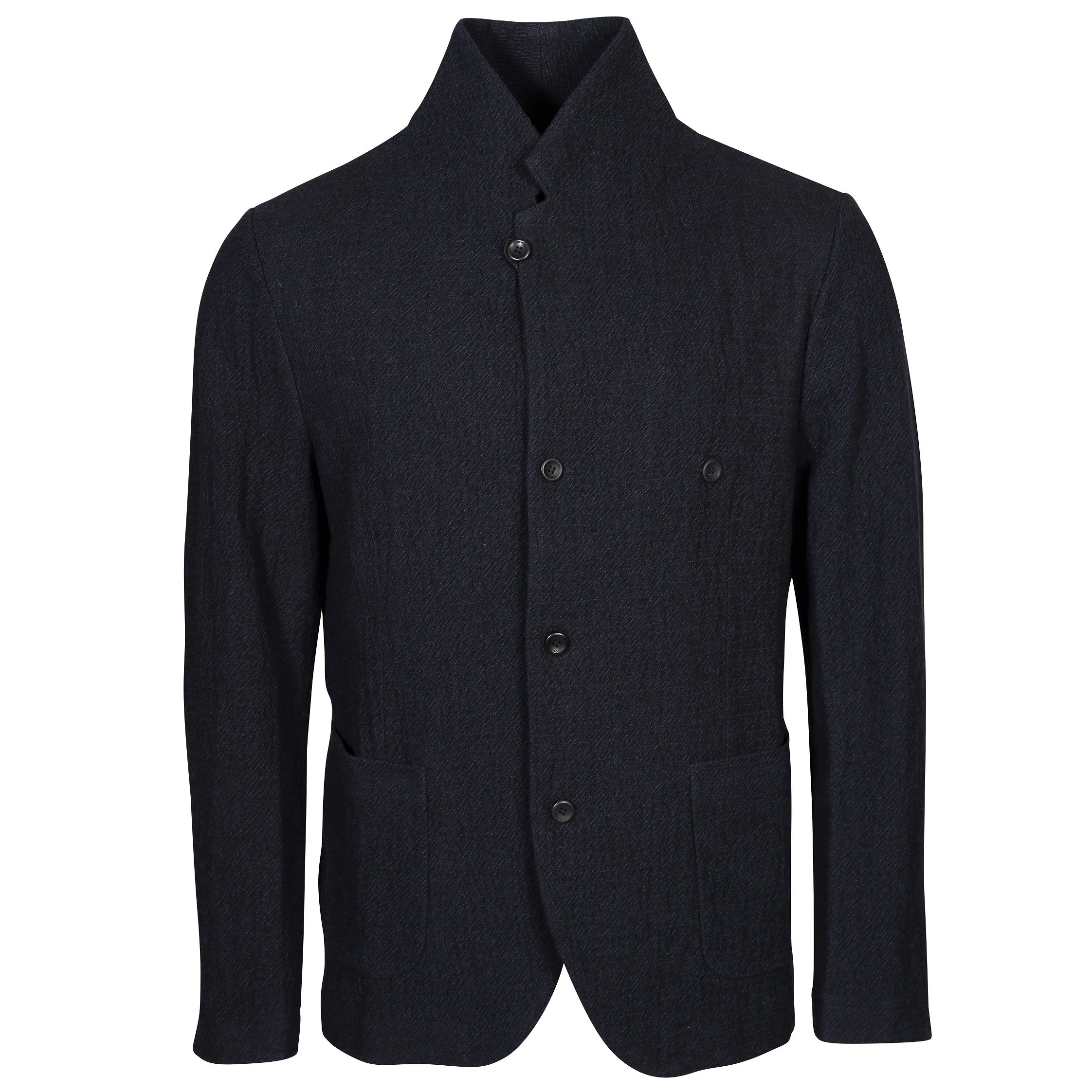 Hannes Roether Jacket in Black/Navy Melange
