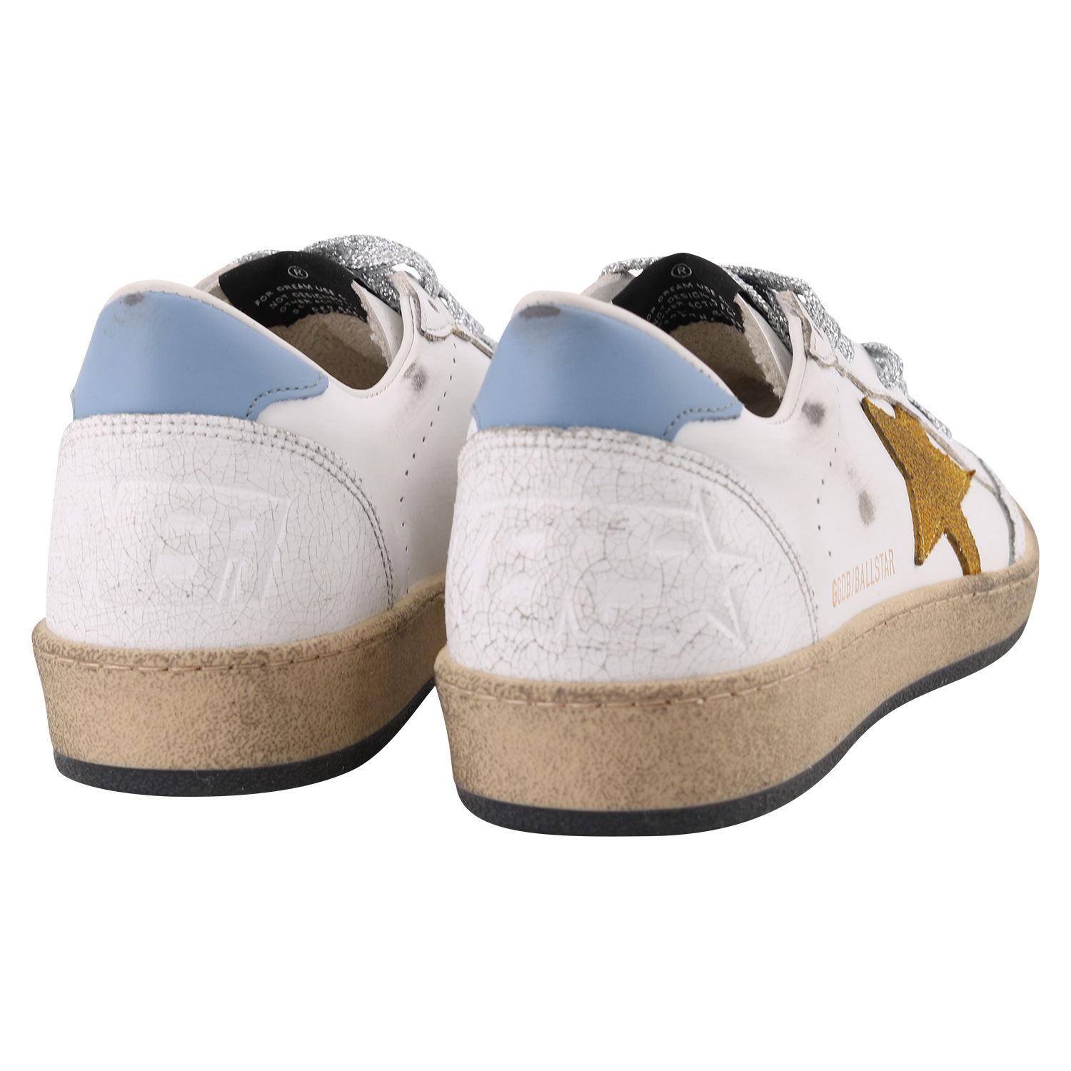 Golden Goose Sneaker Ballstar Yellow Suede Star/Light Blue Heel
