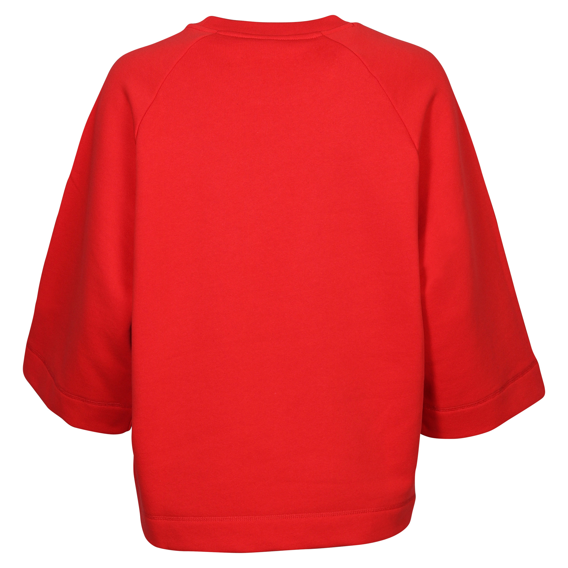 Ganni Oversized Recycled Raglan Sweatshirt Red Printed