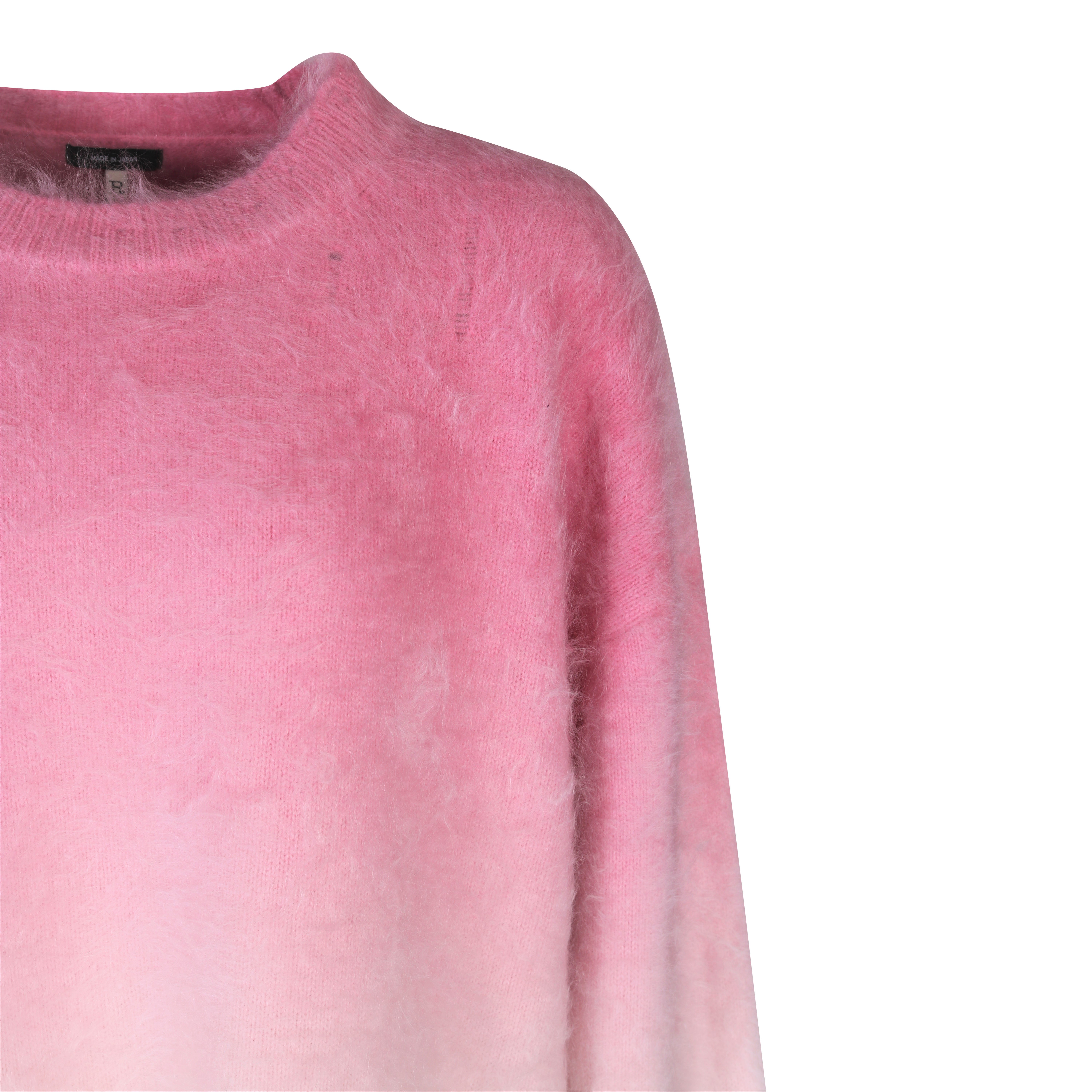 R13 Japanese Brushed Cashmere Dip Dye Sweater in Pink