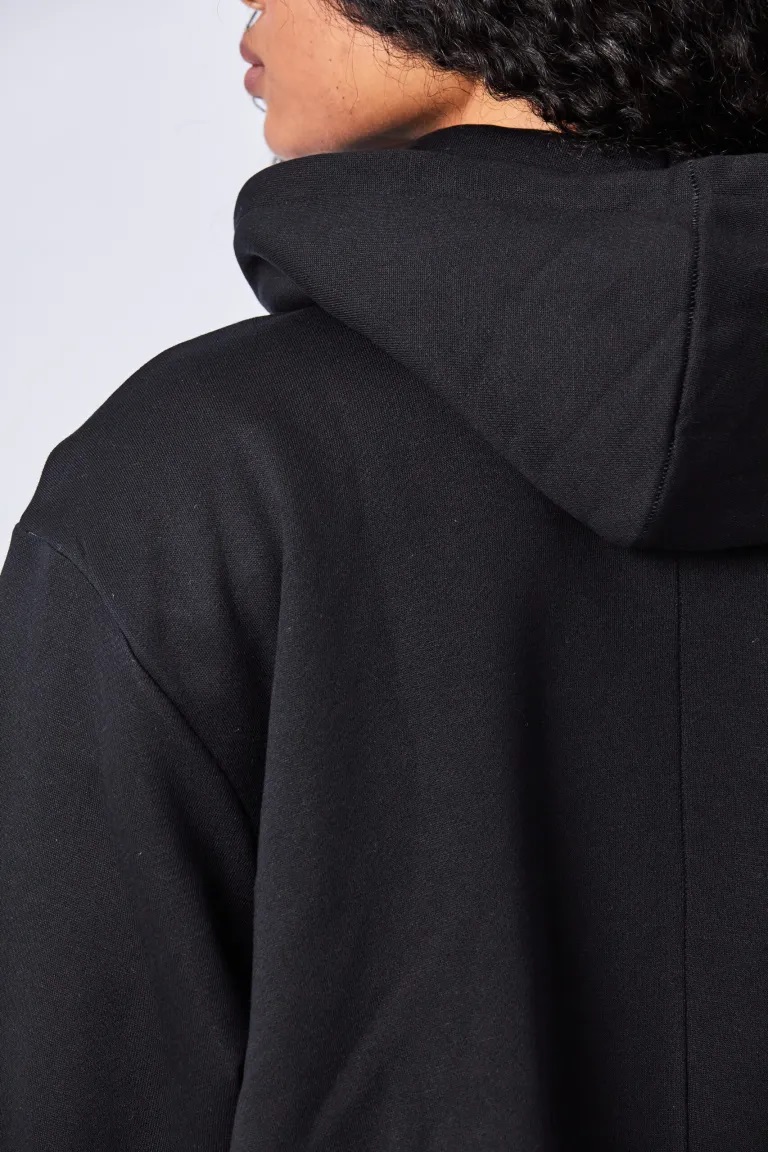 THOM KROM Soft Hooded Sweatjacket in Black S