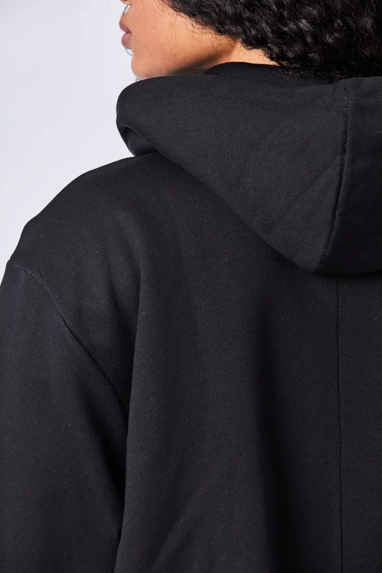 THOM KROM Soft Hooded Sweatjacket in Black XS