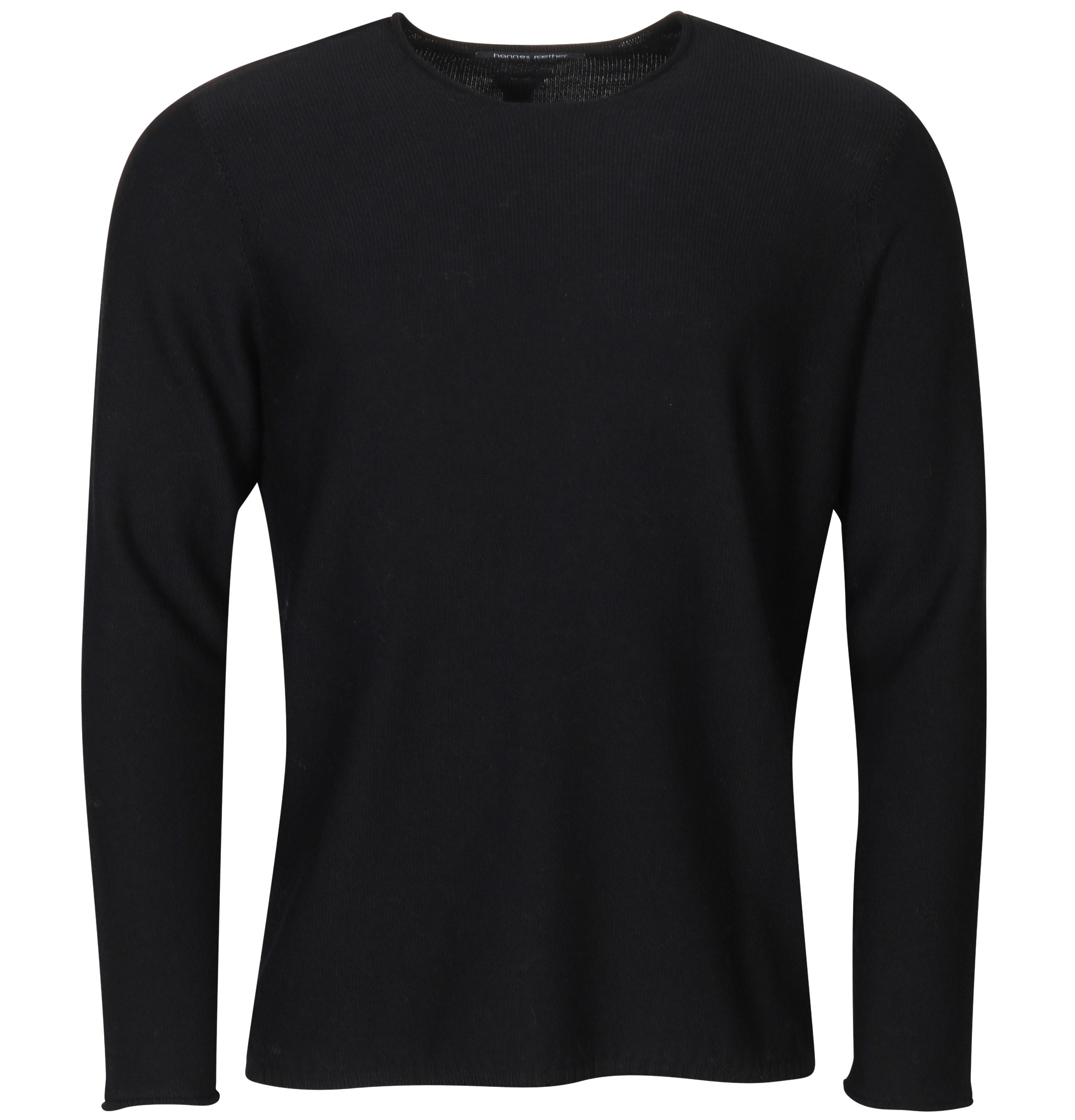 HANNES ROETHER Merino Knit Pullover in Black