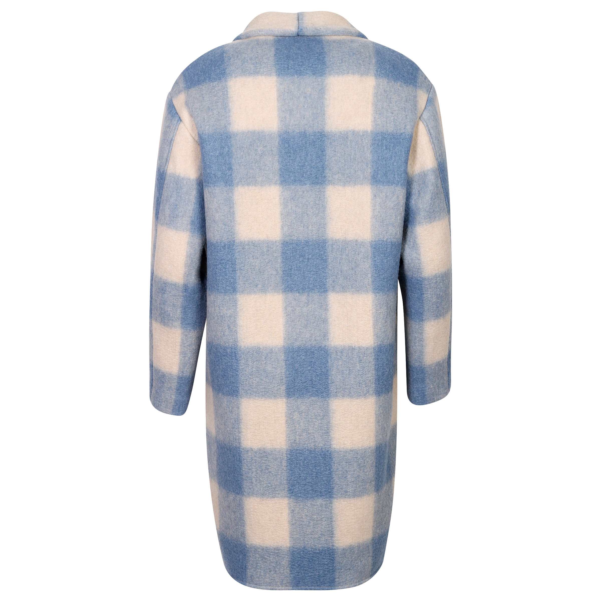 Isabel Marant Étoile Check Coat Gabriel Light Blue