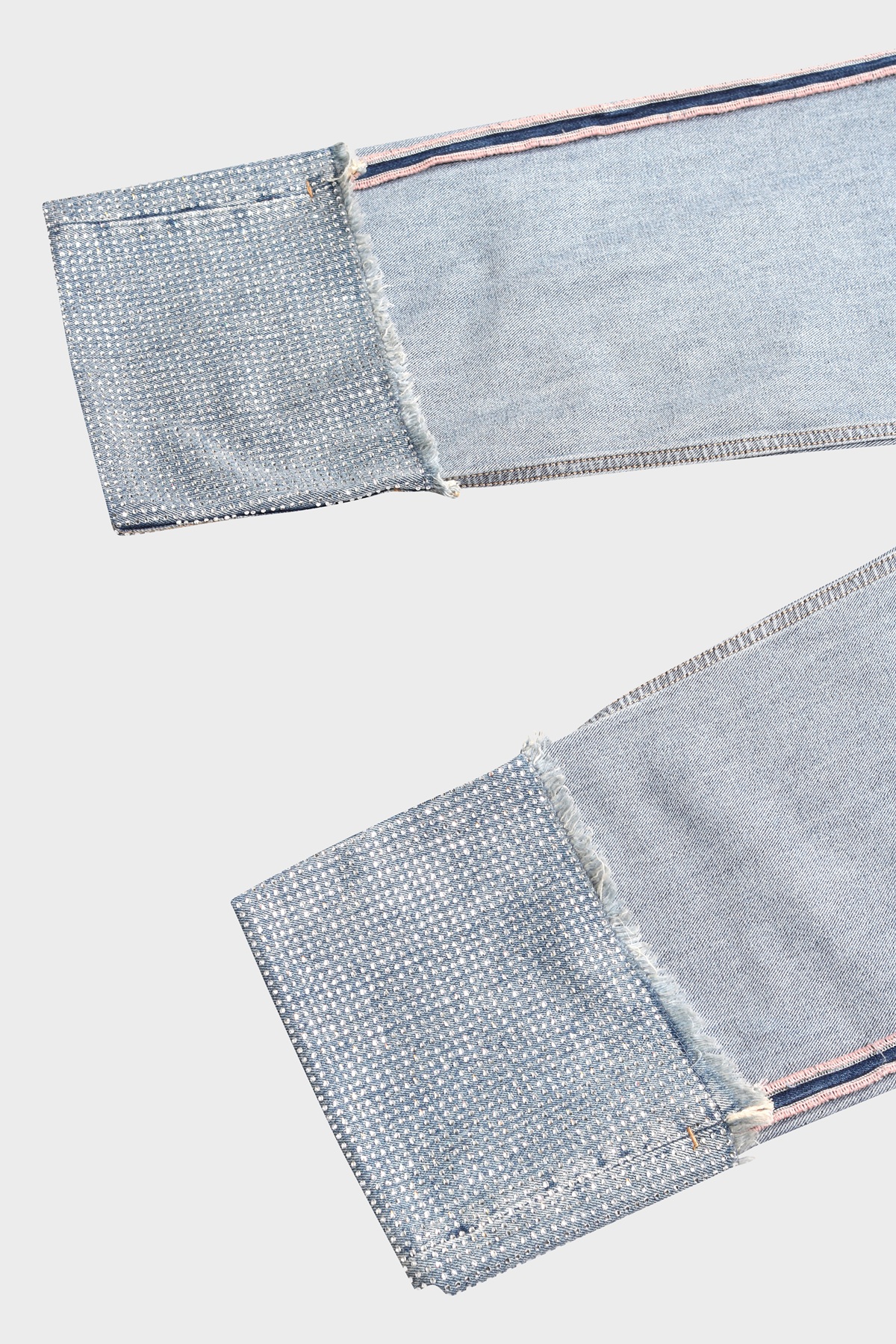 ACNE STUDIOS Inside-Out Jeans with Rhinestones in Mid Blue