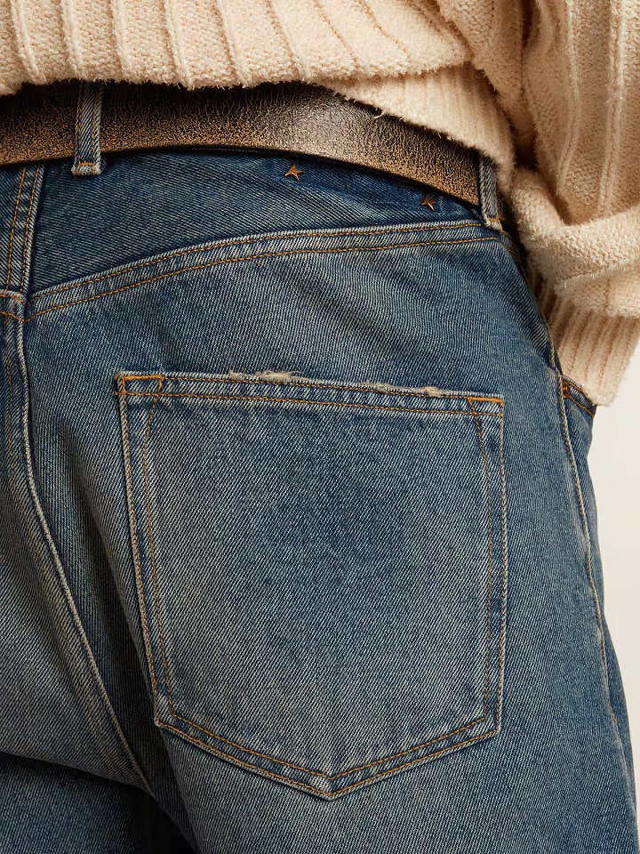 GOLDEN GOOSE Happy Jeans in Washed Blue 35