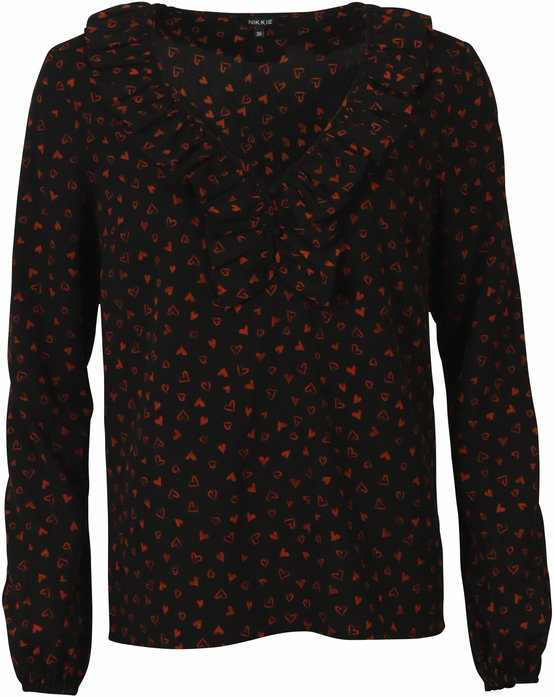 Nikkie Top Siena Black Printed