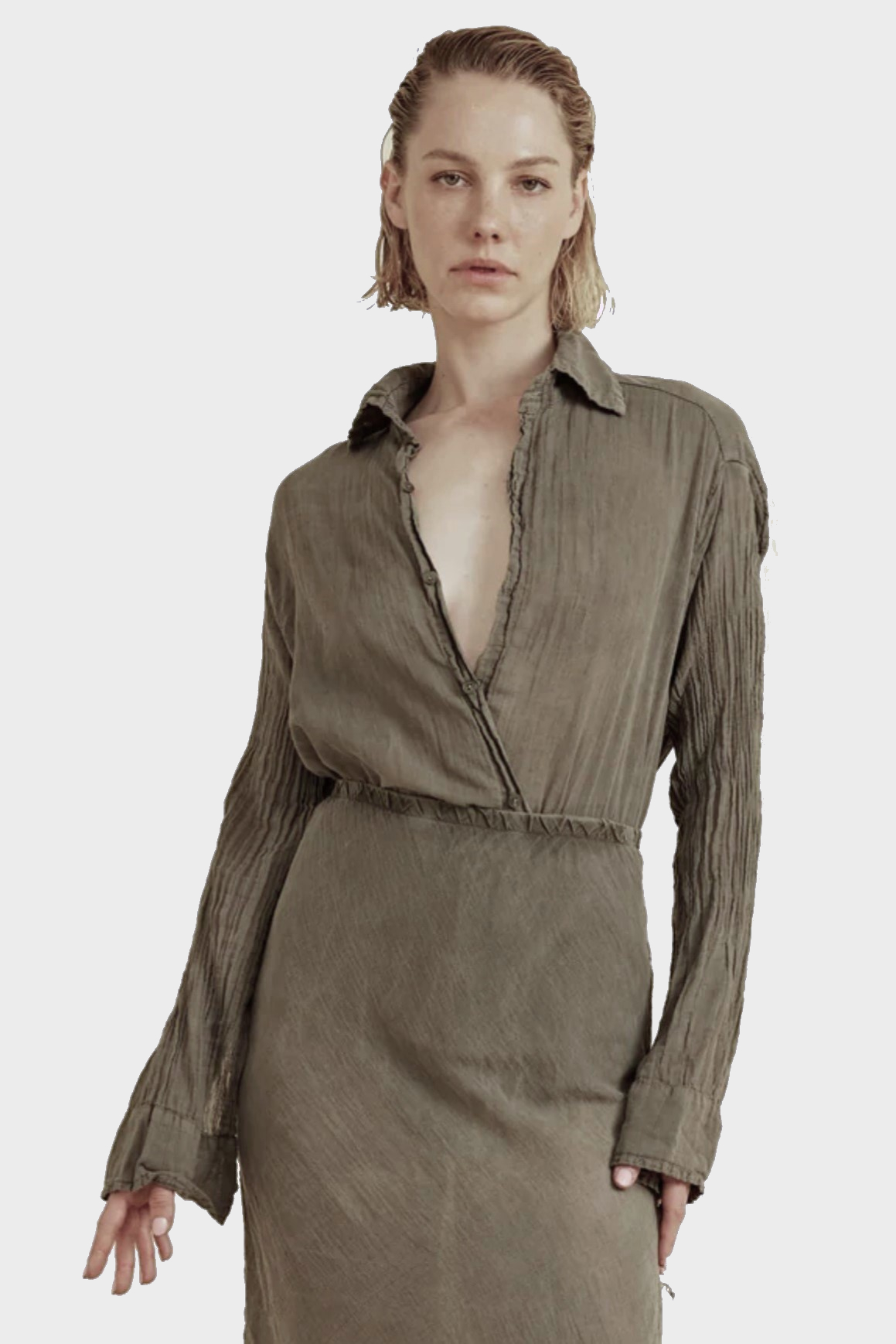 ALL III Daniel Blouse in Army Green ALL III Daniel Blouse in Army Green