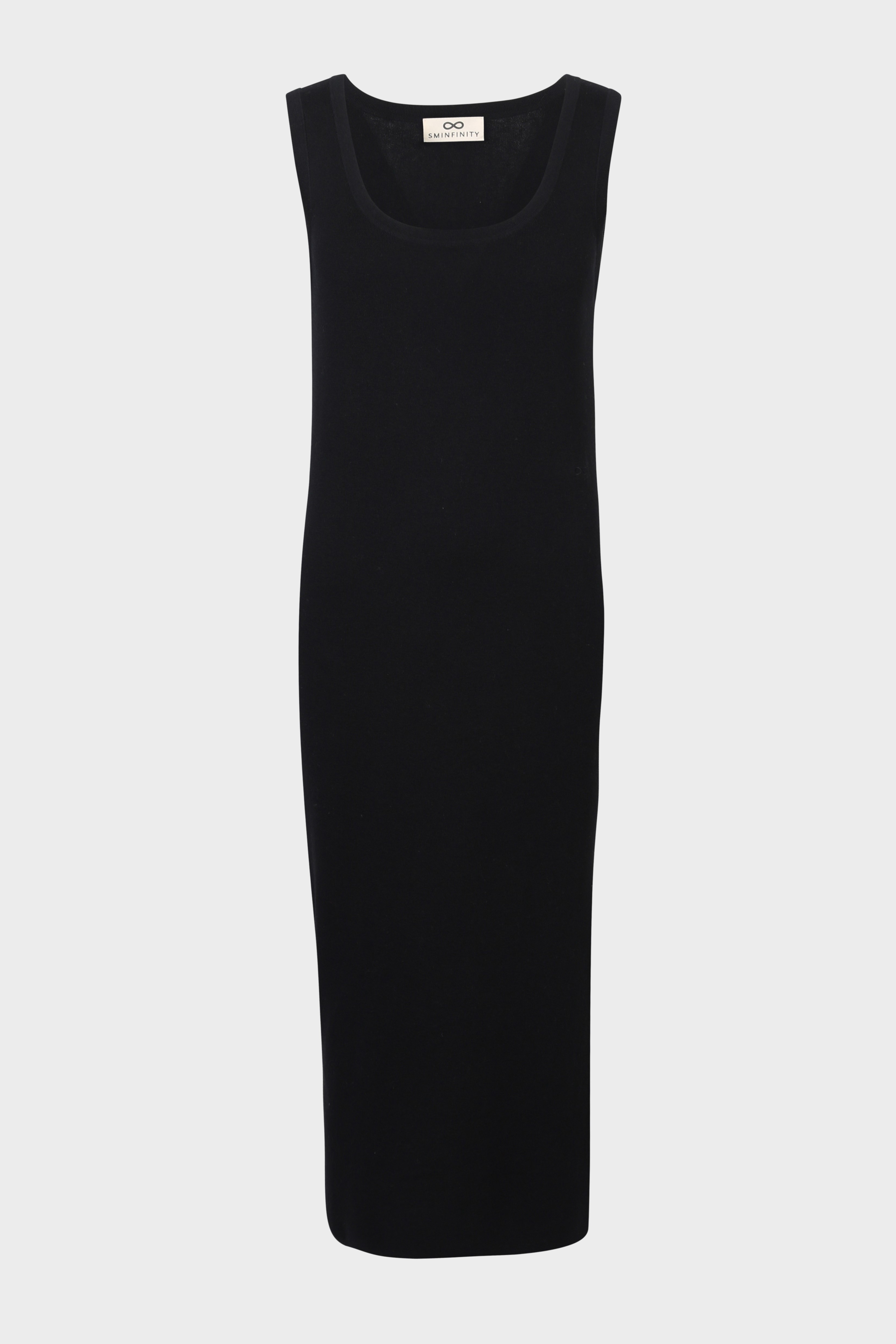 SMINFINITY Comfy Knit Maxi Tank Dress in Black XS/S