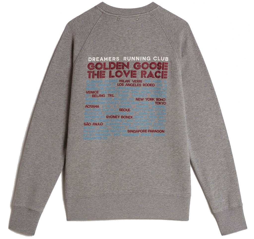 GOLDEN GOOSE Sweatshirt Gia Backprinted in Grey Melange M
