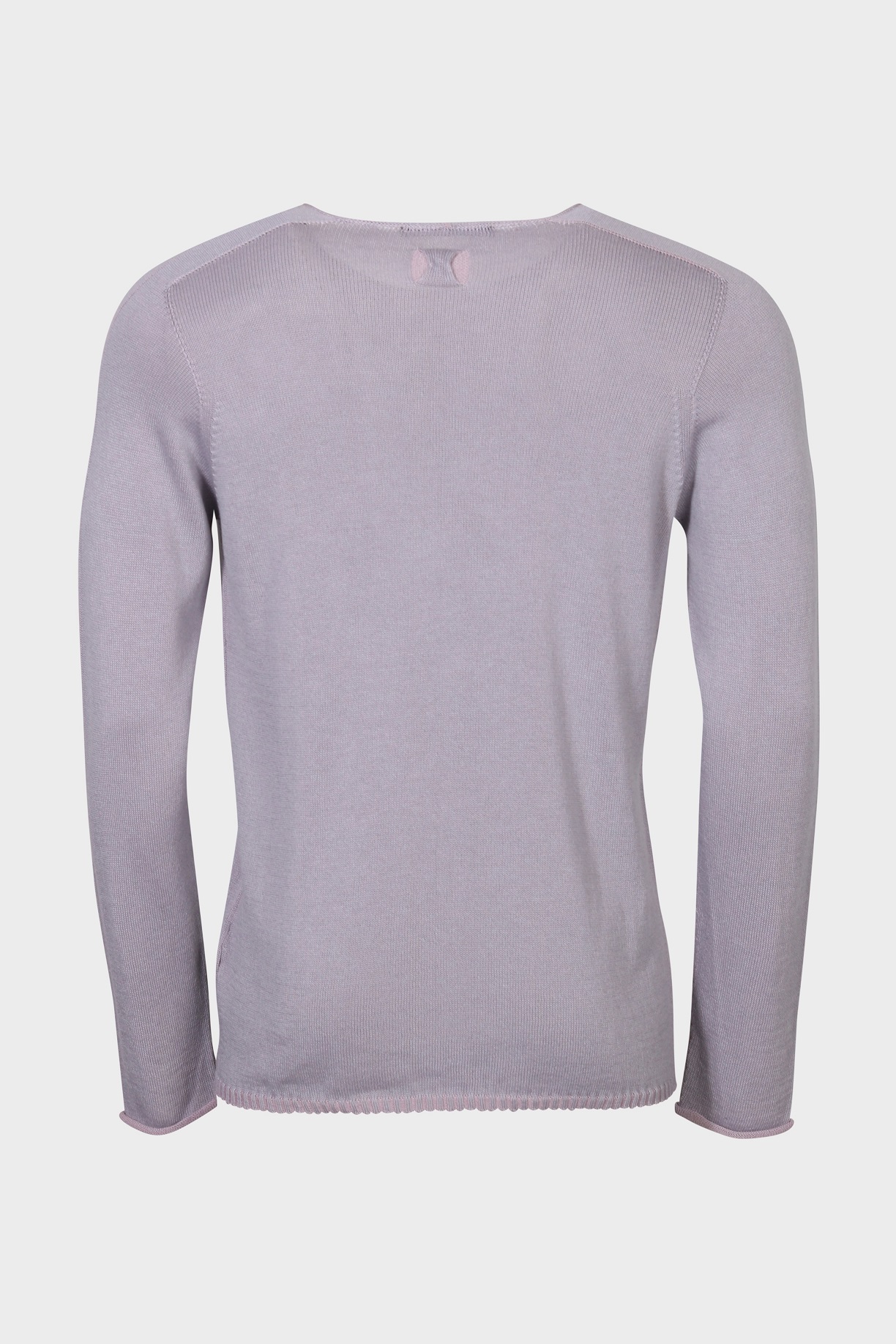 HANNES ROETHER Cotton/Cashmere Knit Pullover in Lavender Melange HANNES ROETHER Cotton/Cashmere Knit Pullover in Lavender Melange