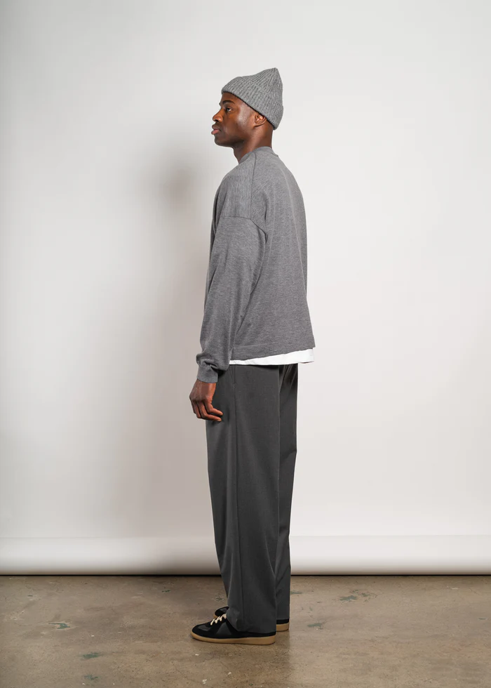 YACAIA Merino/Cashmere Sweater in Grey