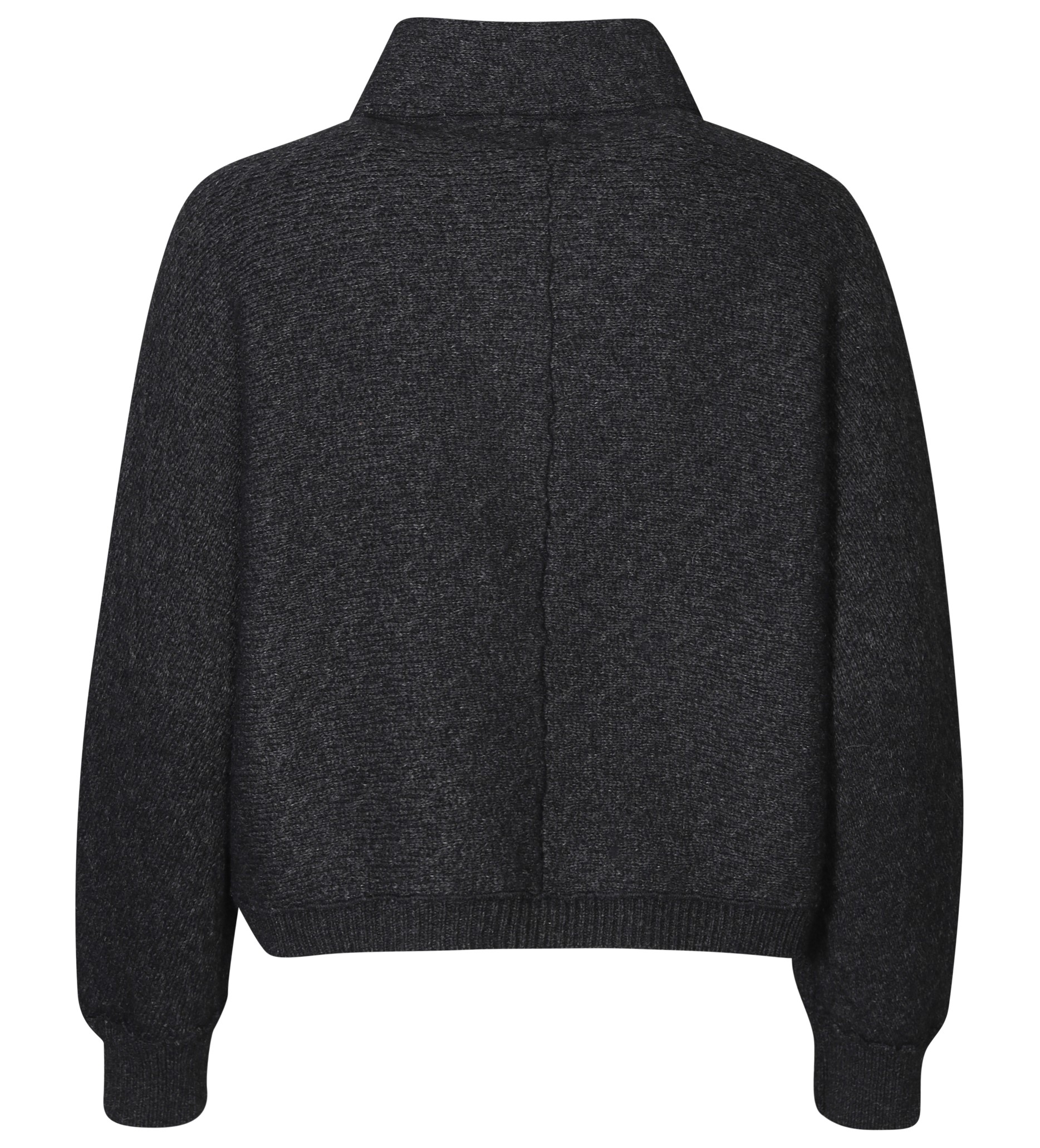 TRANSIT PAR SUCH Heavy Knit Jacket in Charcoal