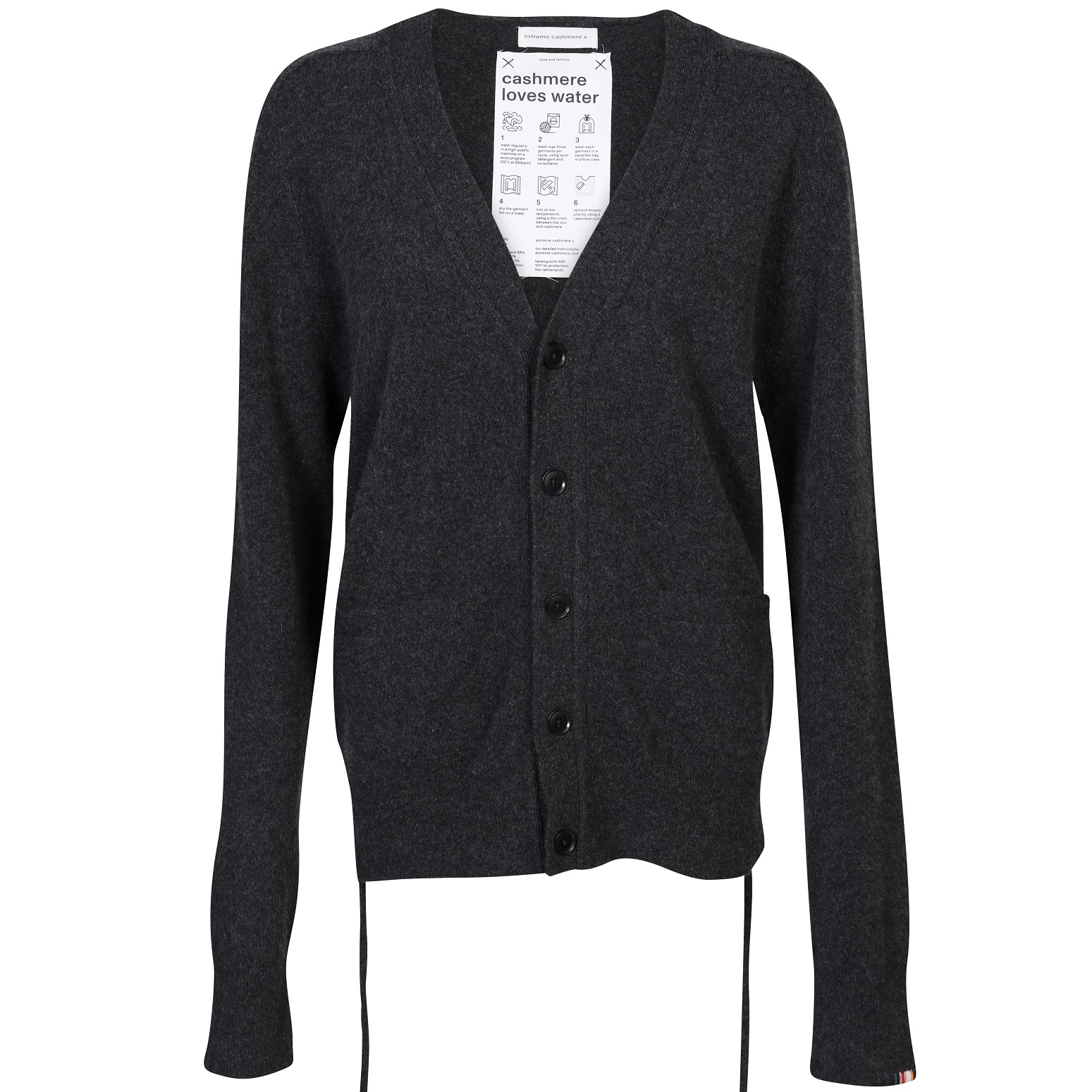 Extreme Cashmere Cardigan N°185 Feike in Shadow