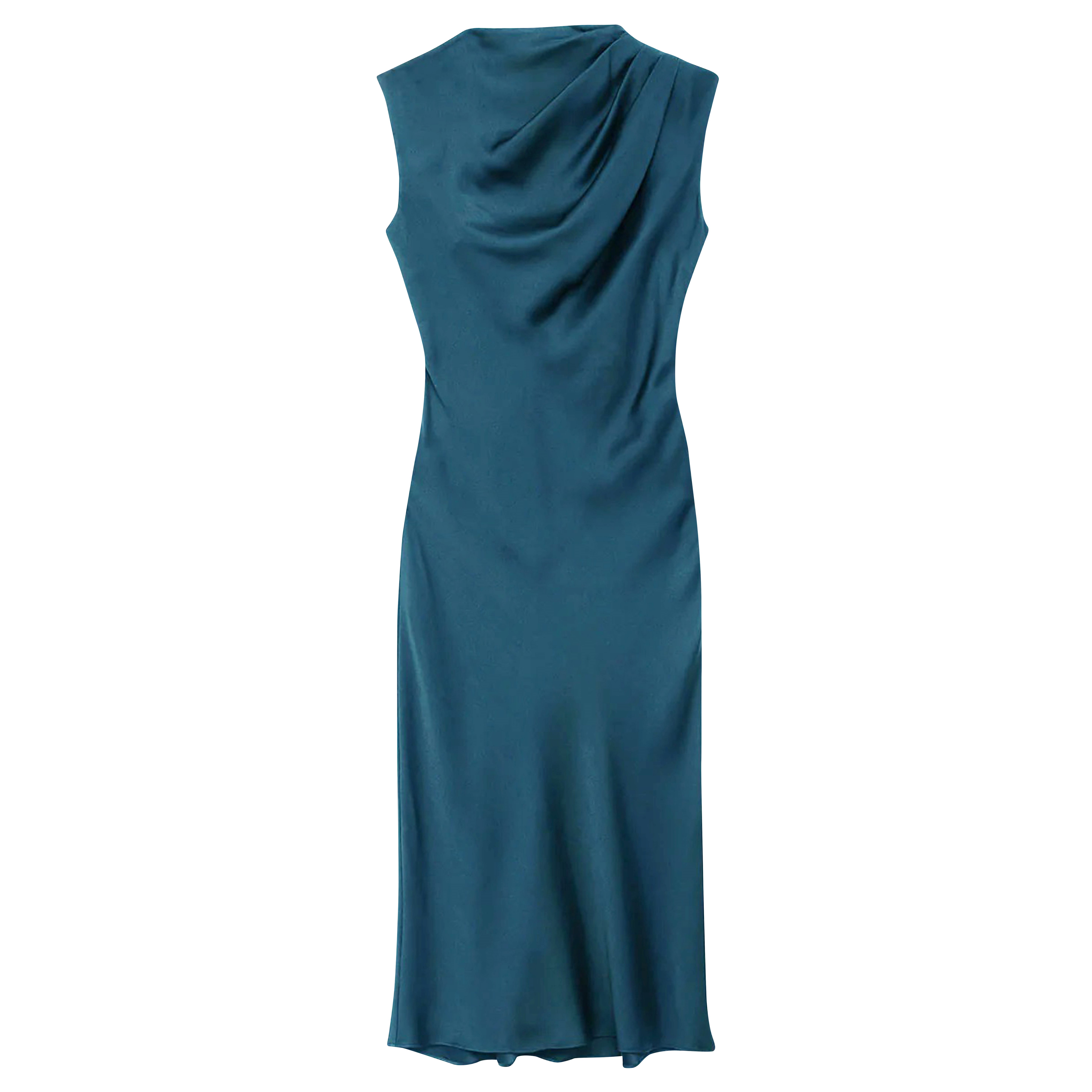 Anine Bing Samantha Dress in Steel Blue M