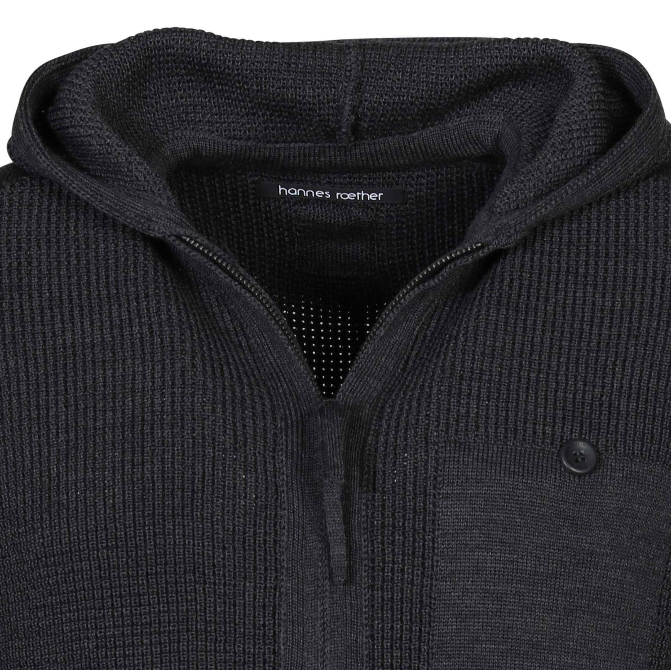 Hannes Roether Knit Zip Hoodie in Posh