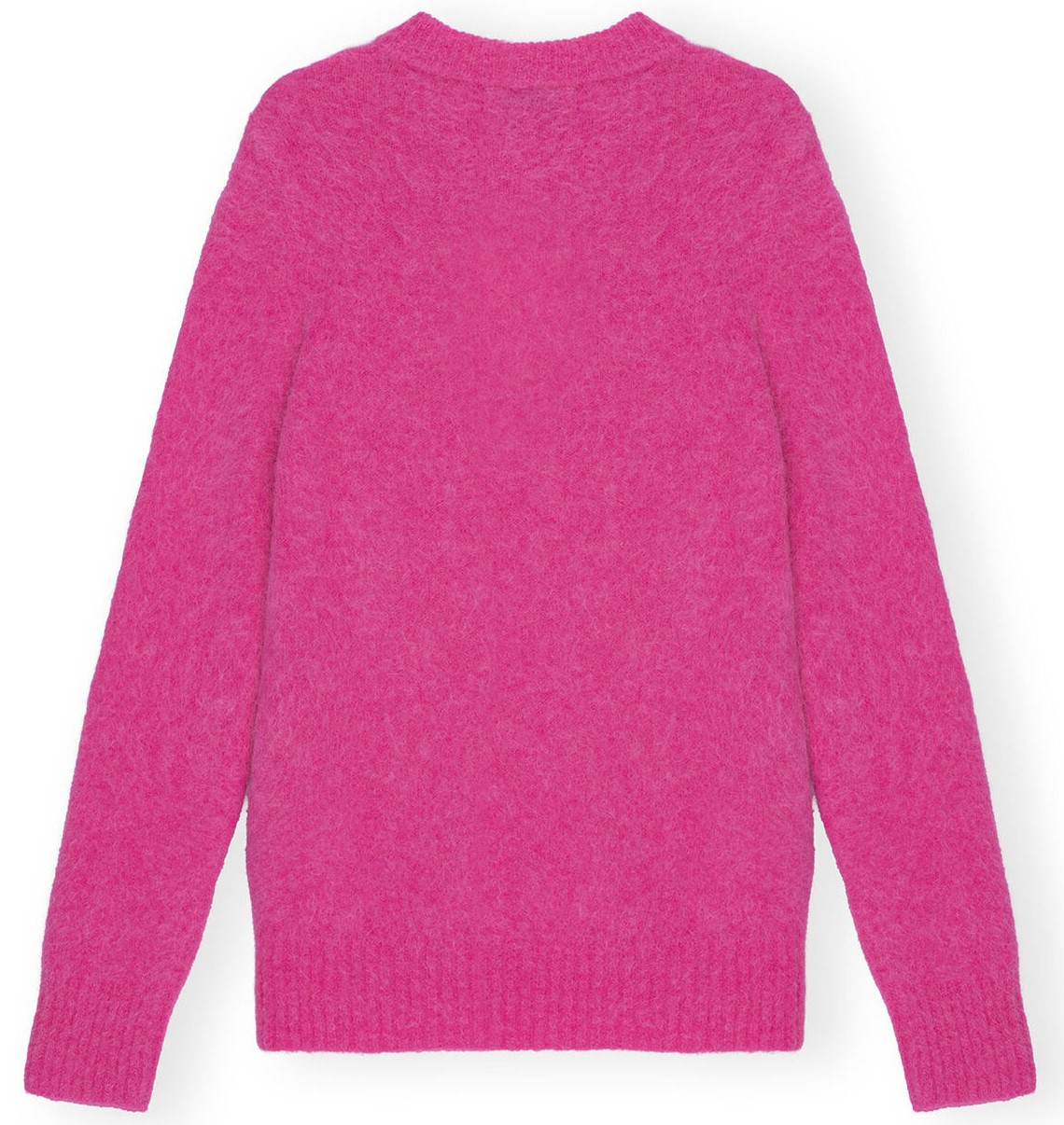 GANNI Brushed Alpaca Pullover in Pink M