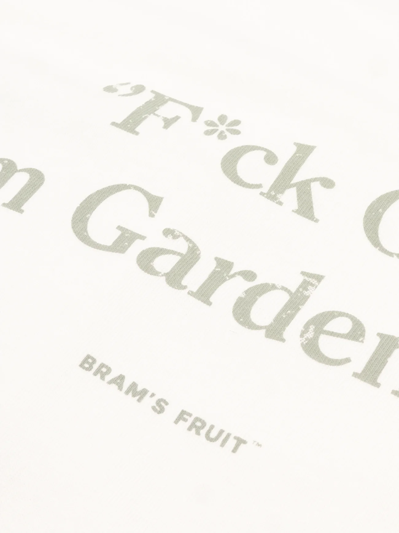 BRAM'S FRUIT ''F*ck Off'' Distressed T-Shirt in White