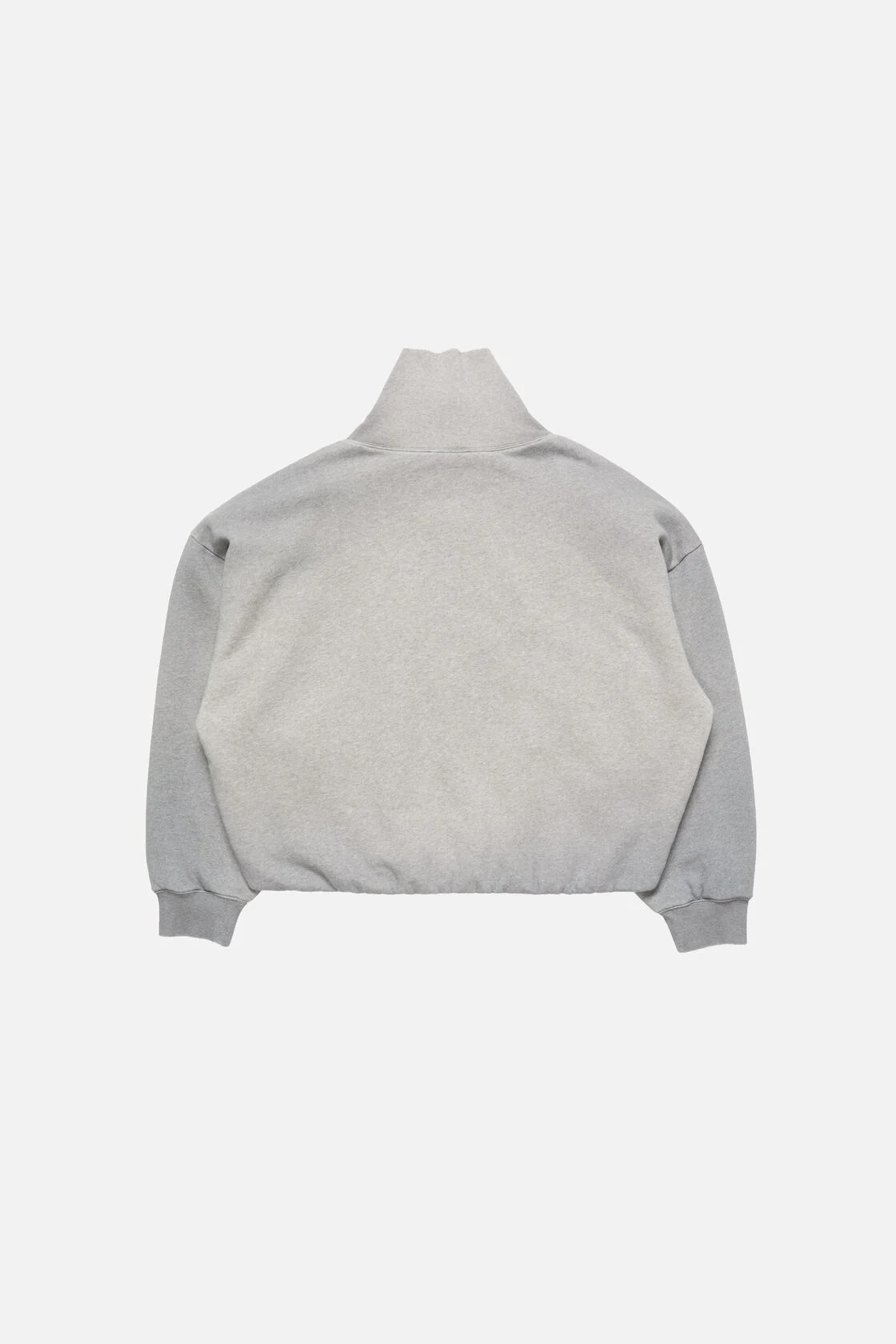 ACNE STUDIOS Logo Boxy Turtleneck Sweatshirt in Grey Melange