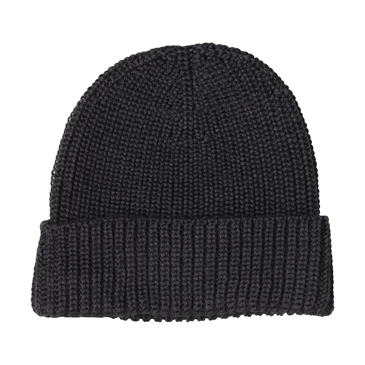 HANNES ROETHER Knit Beanie in Dark Grey