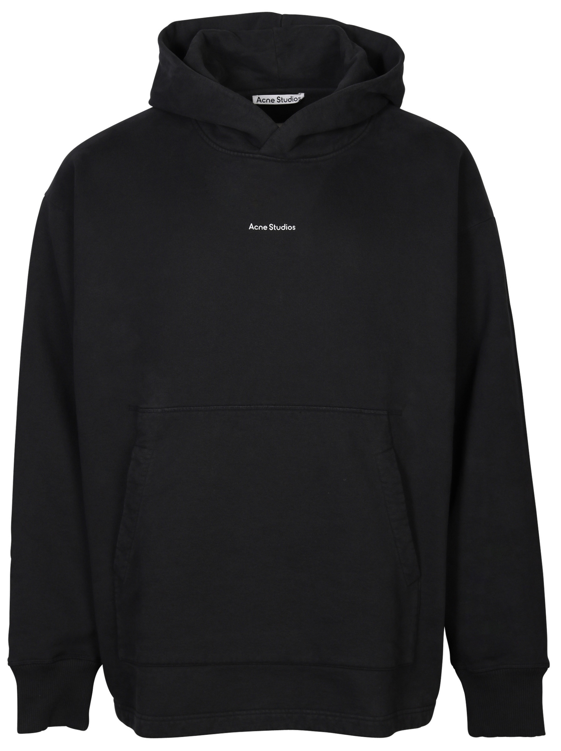 Acne Studios Hoodie Franklin Stamp Washed Black