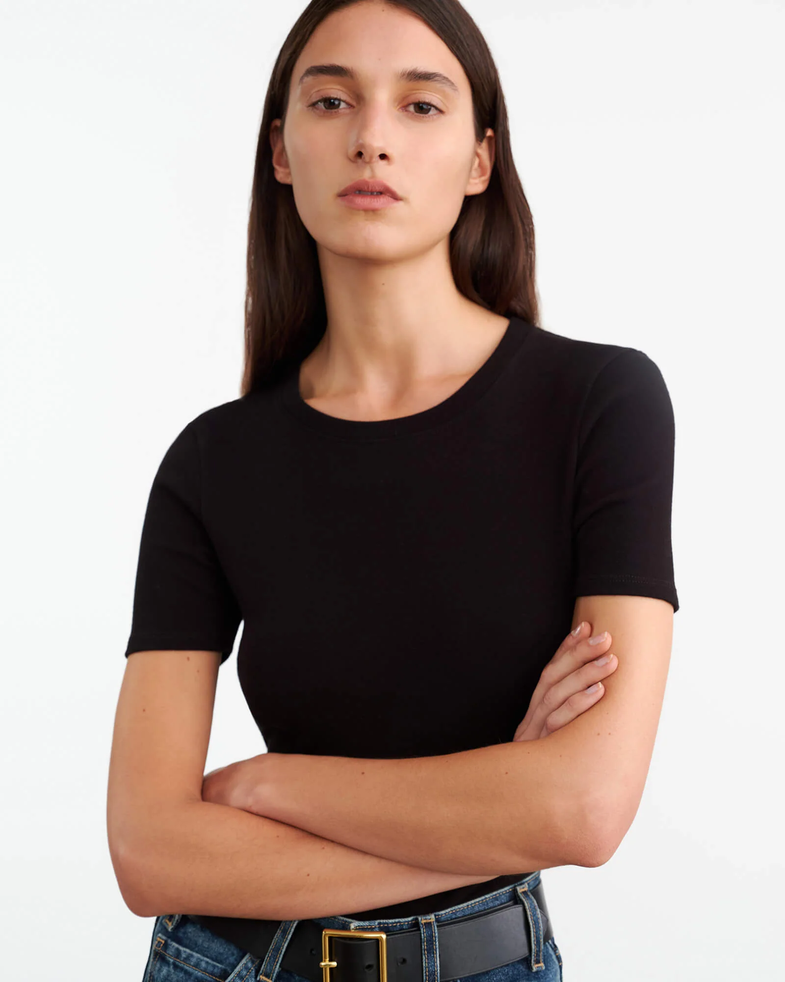 NILI LOTAN Slim Fit T-Shirt in Black