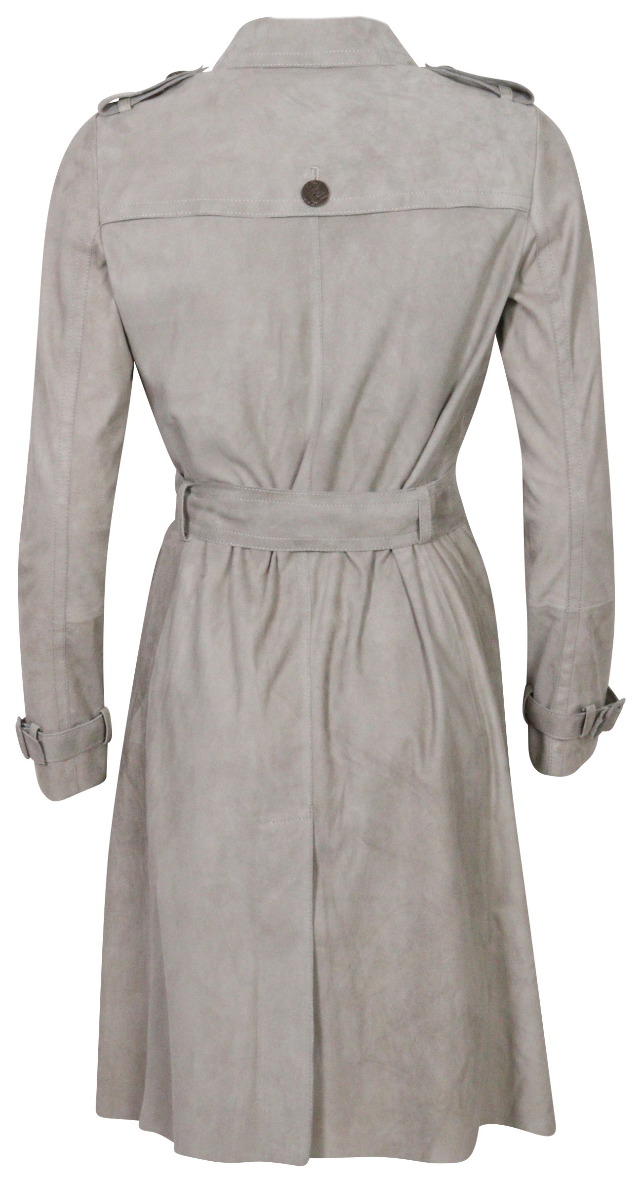 Giorgio Brato Soft Suede Leather Trench Cloud Grey