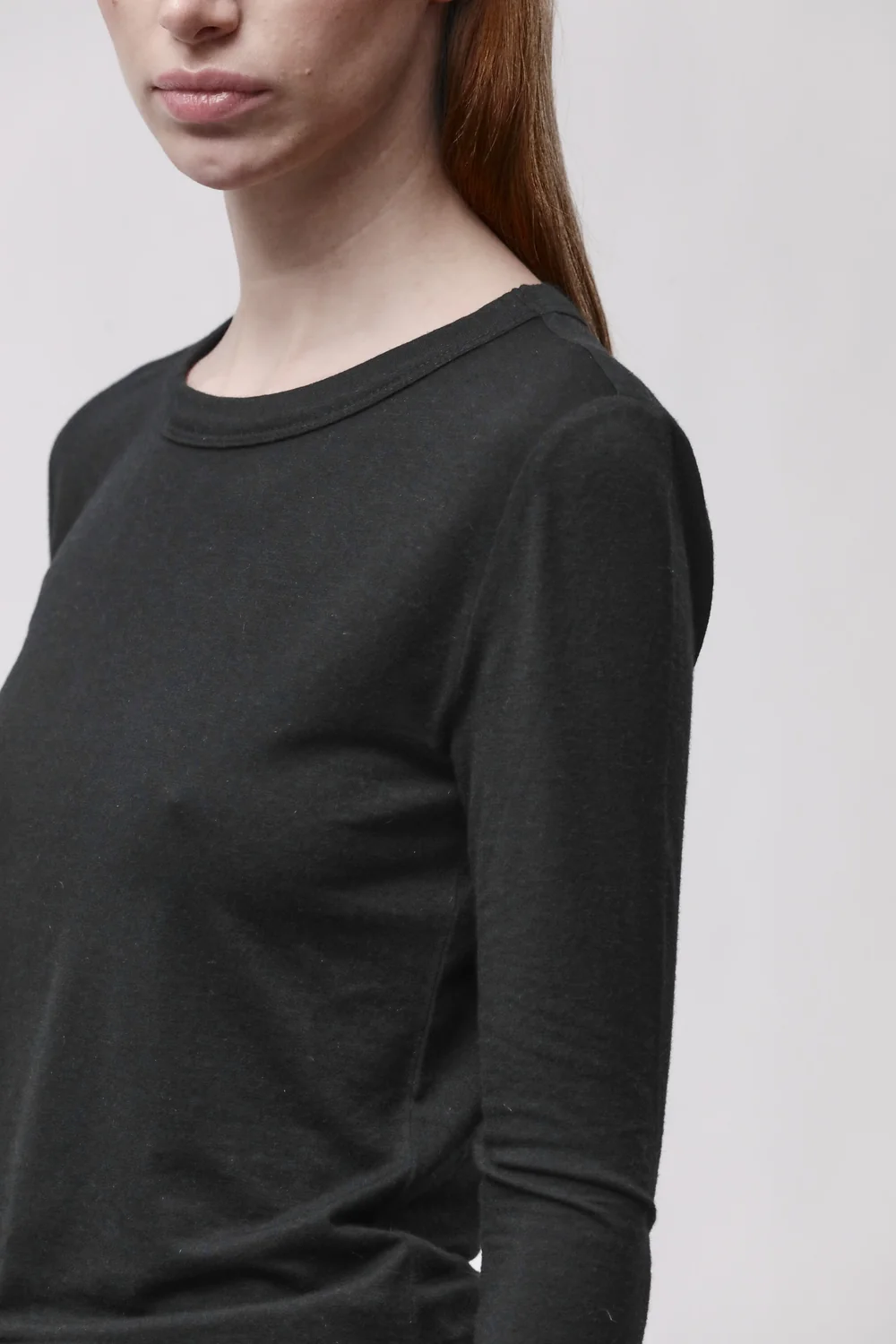 THOM KROM Soft Stretch Longsleeve in Black